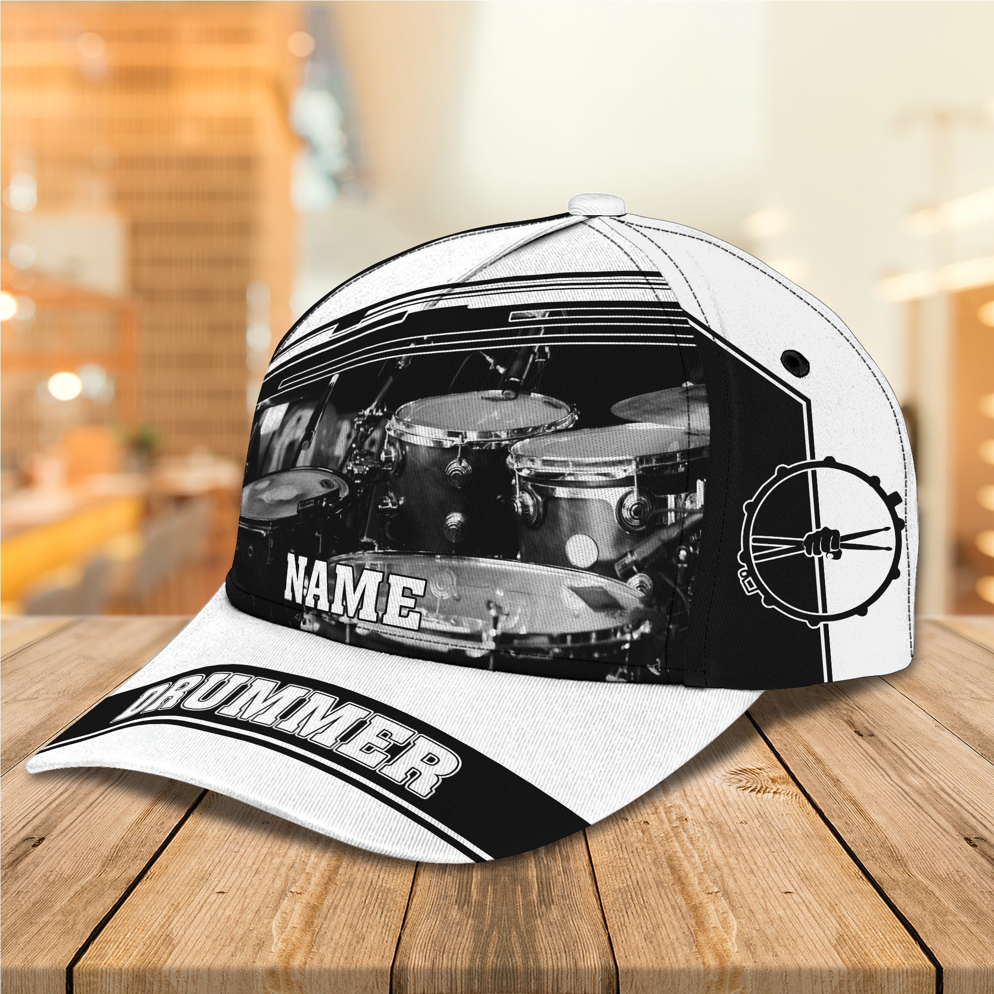 Drum Lovers 030 - Personalized Name Cap