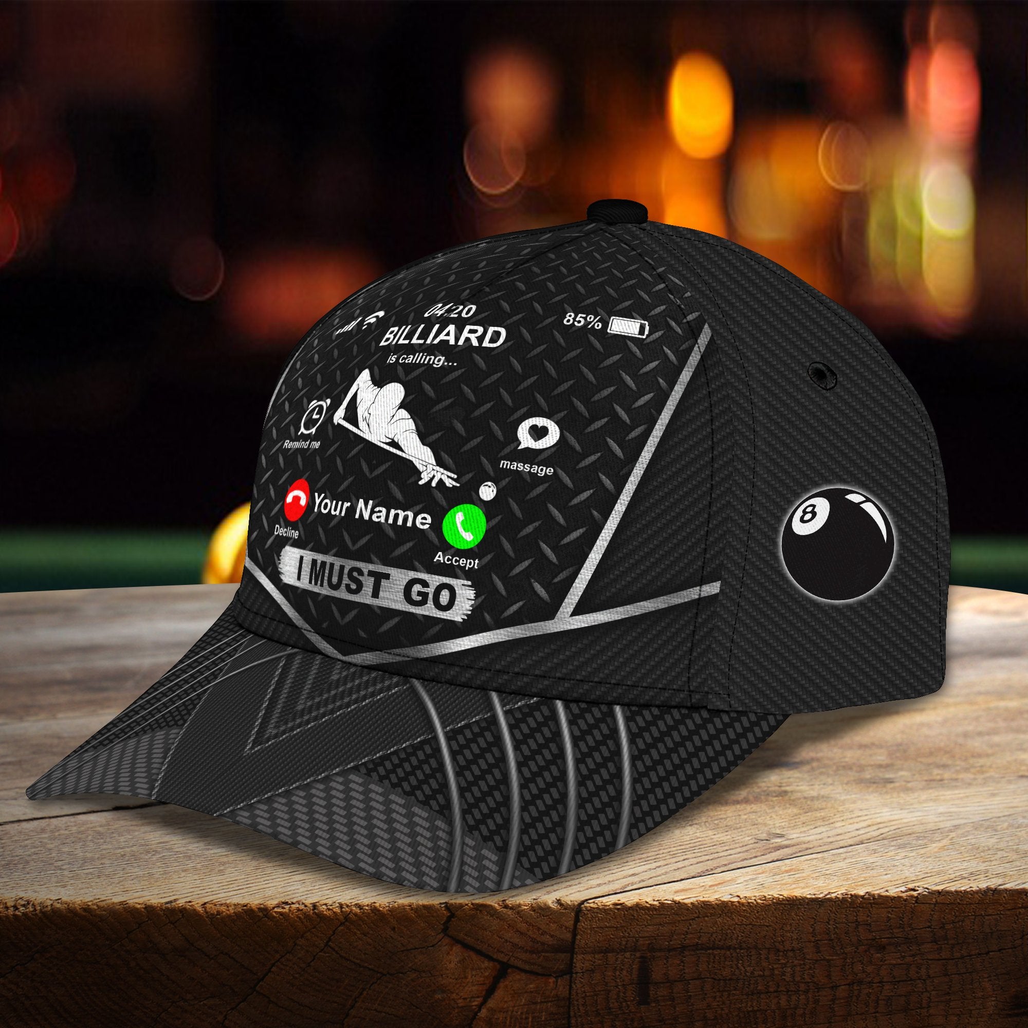 Billiard Is Calling . . .- Personalized Name Cap - QB95 174