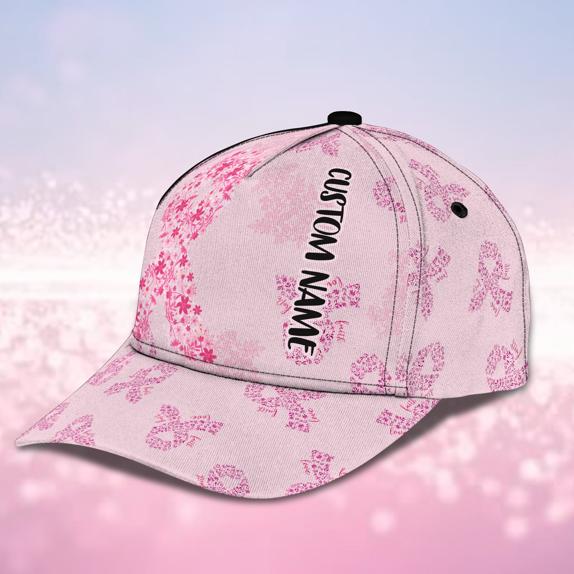 Breast Cancer 2 - Personalized Name Cap - Dp98 - Dp329