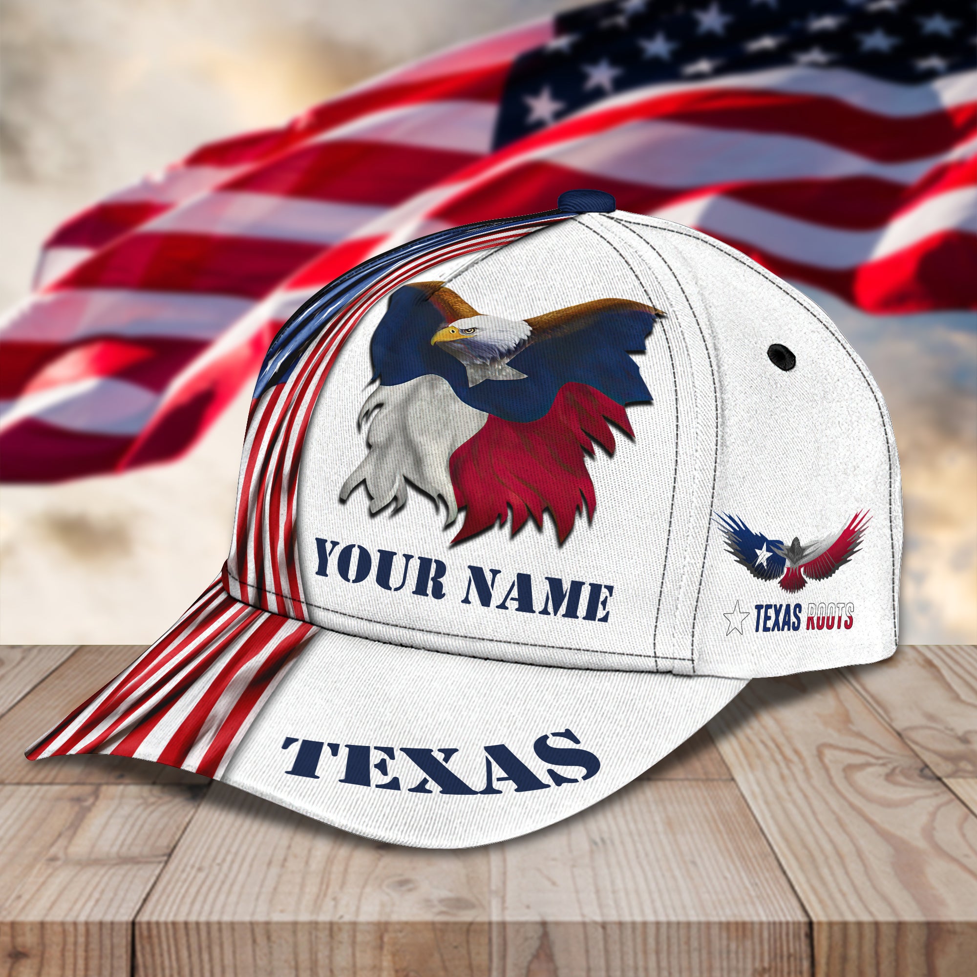 Texas Eagle - Personalized Name Cap - Nsd99