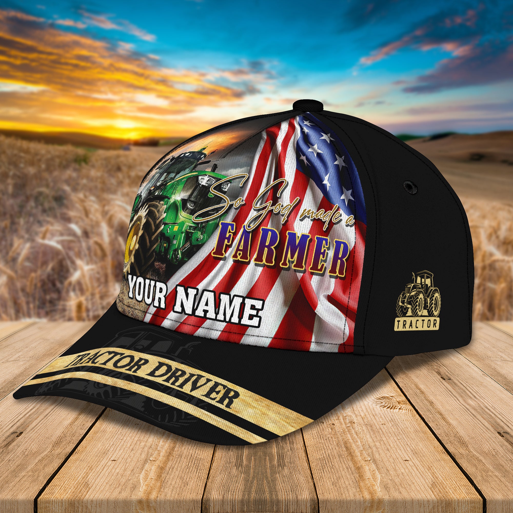 Tractor - Personalized Name Cap - Nia94