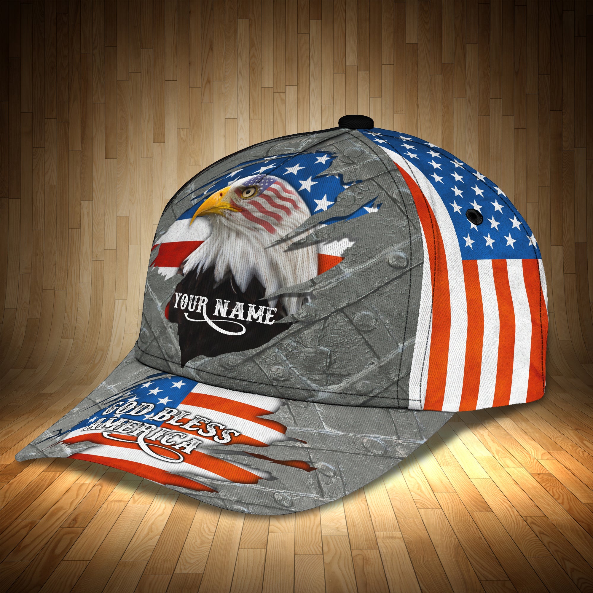 God Bless America - Personalized Name Cap - ATM2K