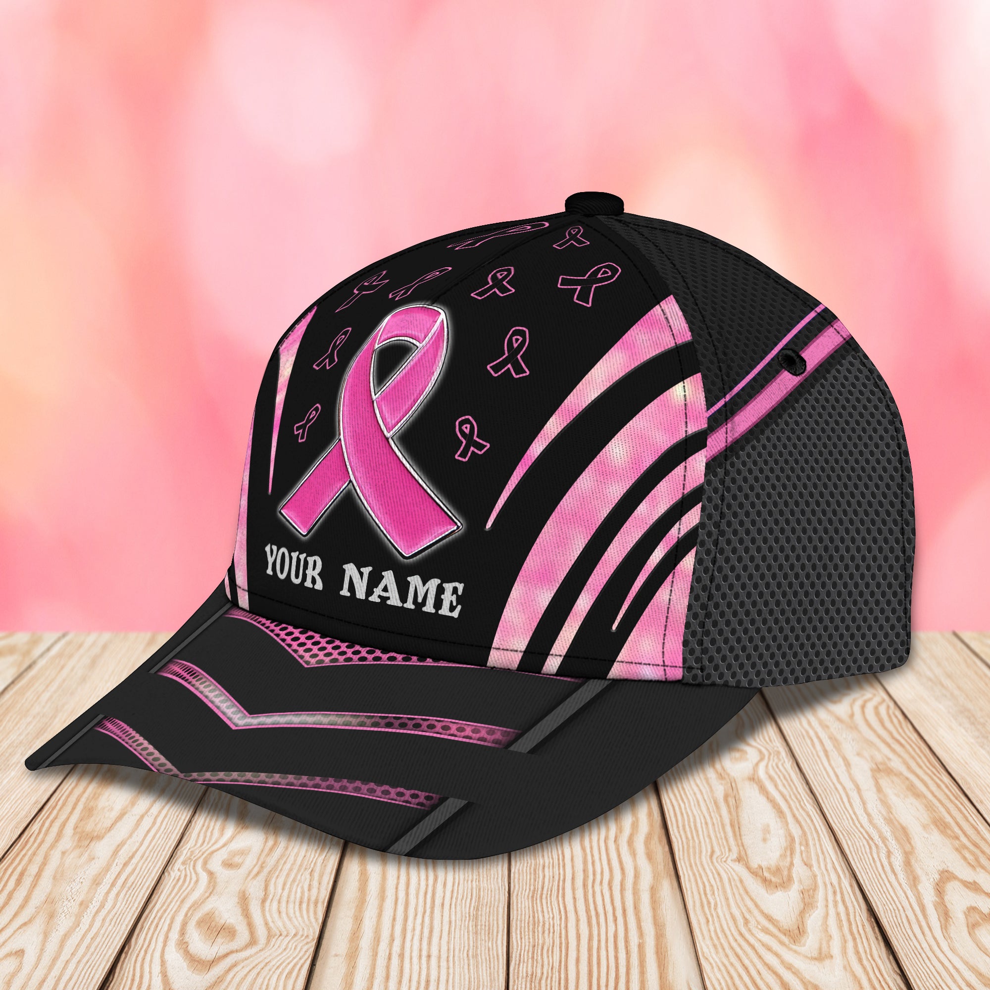 Breast Cancer Awareness 01- Personalized Name Cap - Ntp-351