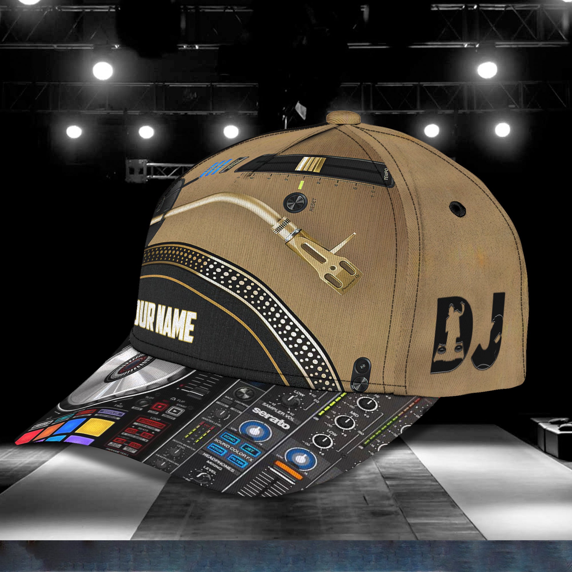 Disc Jockey 01 - Personalized Name Cap