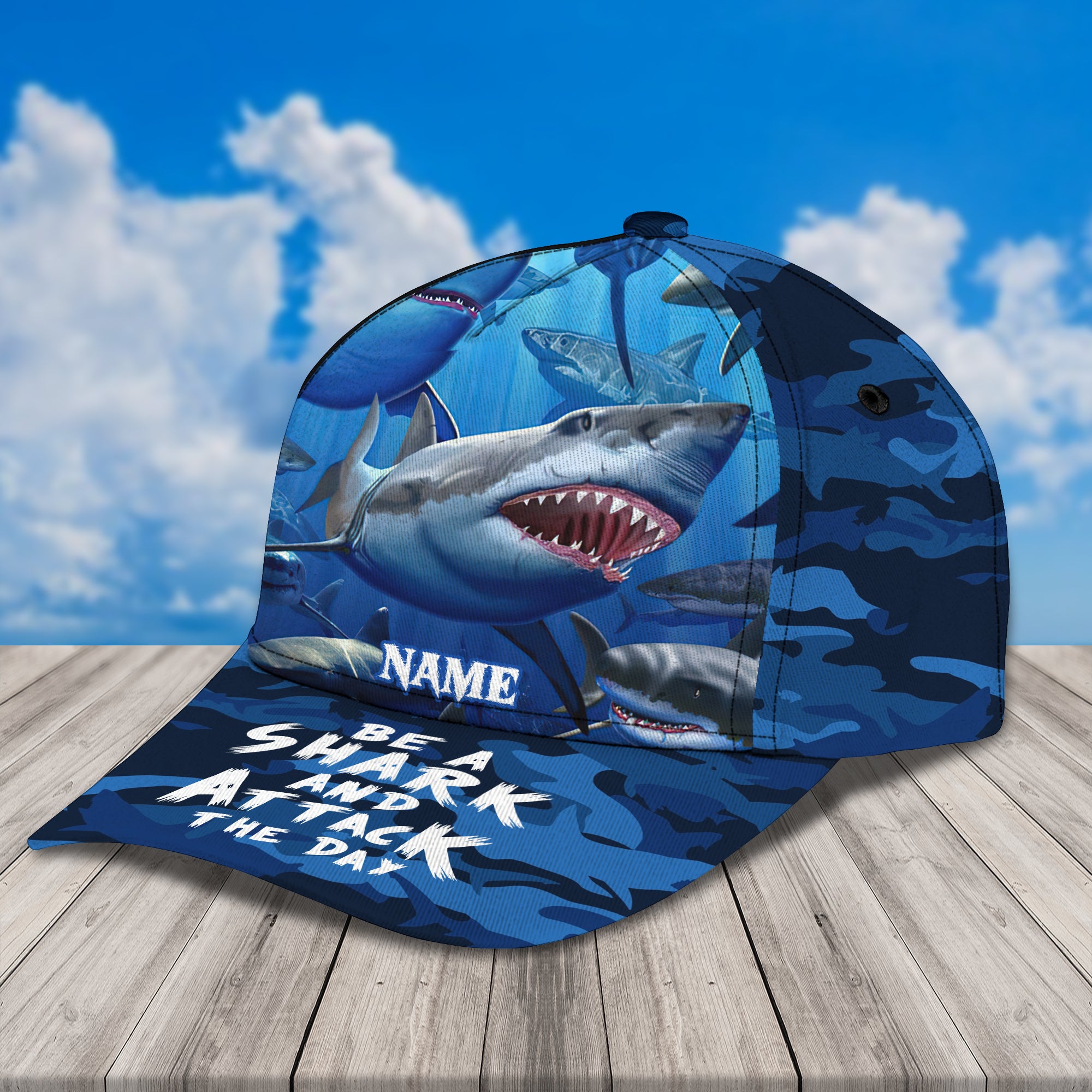 Shark - Personalized Name Cap - Dp98 - Dp347