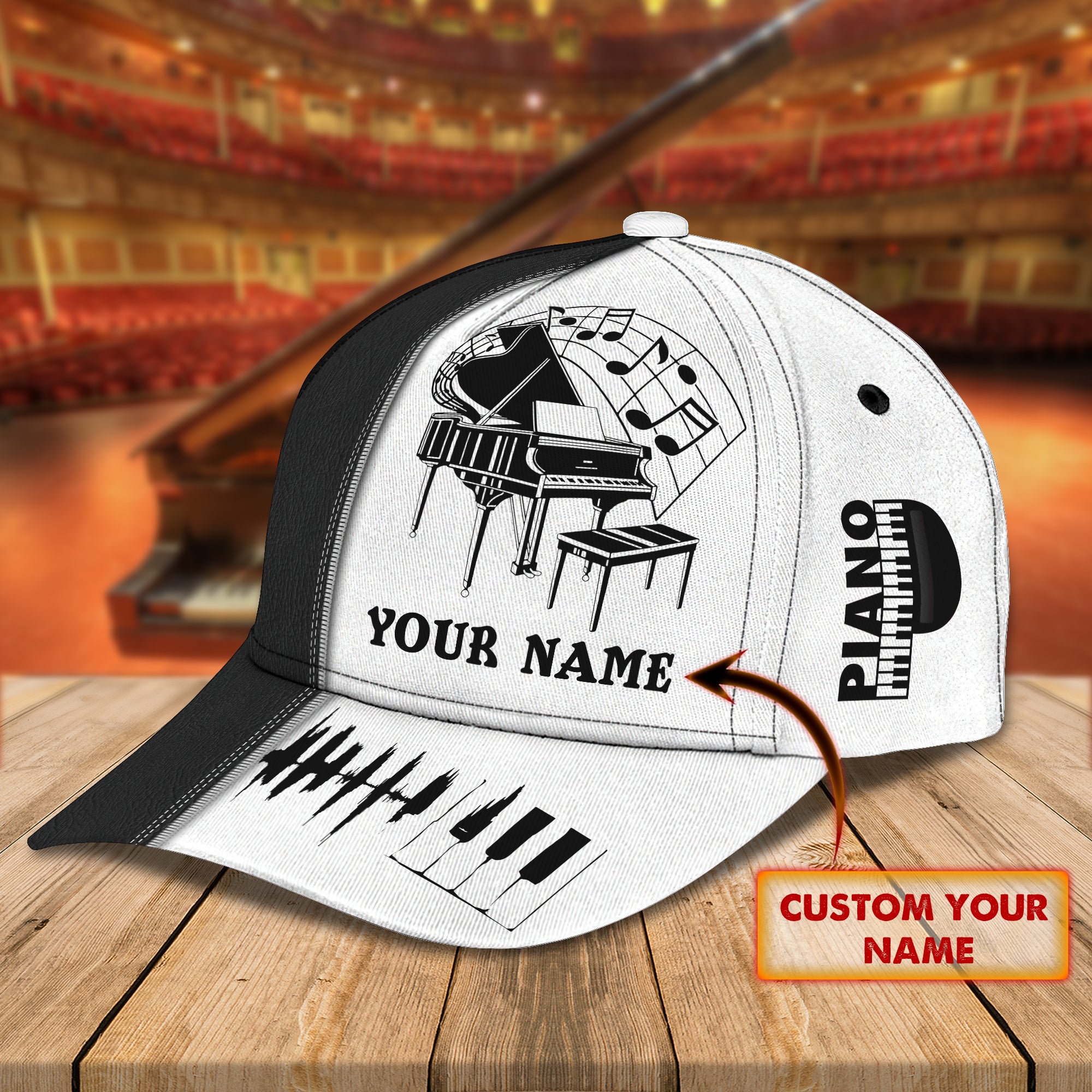 Personalized Name Cap 01 - Piano