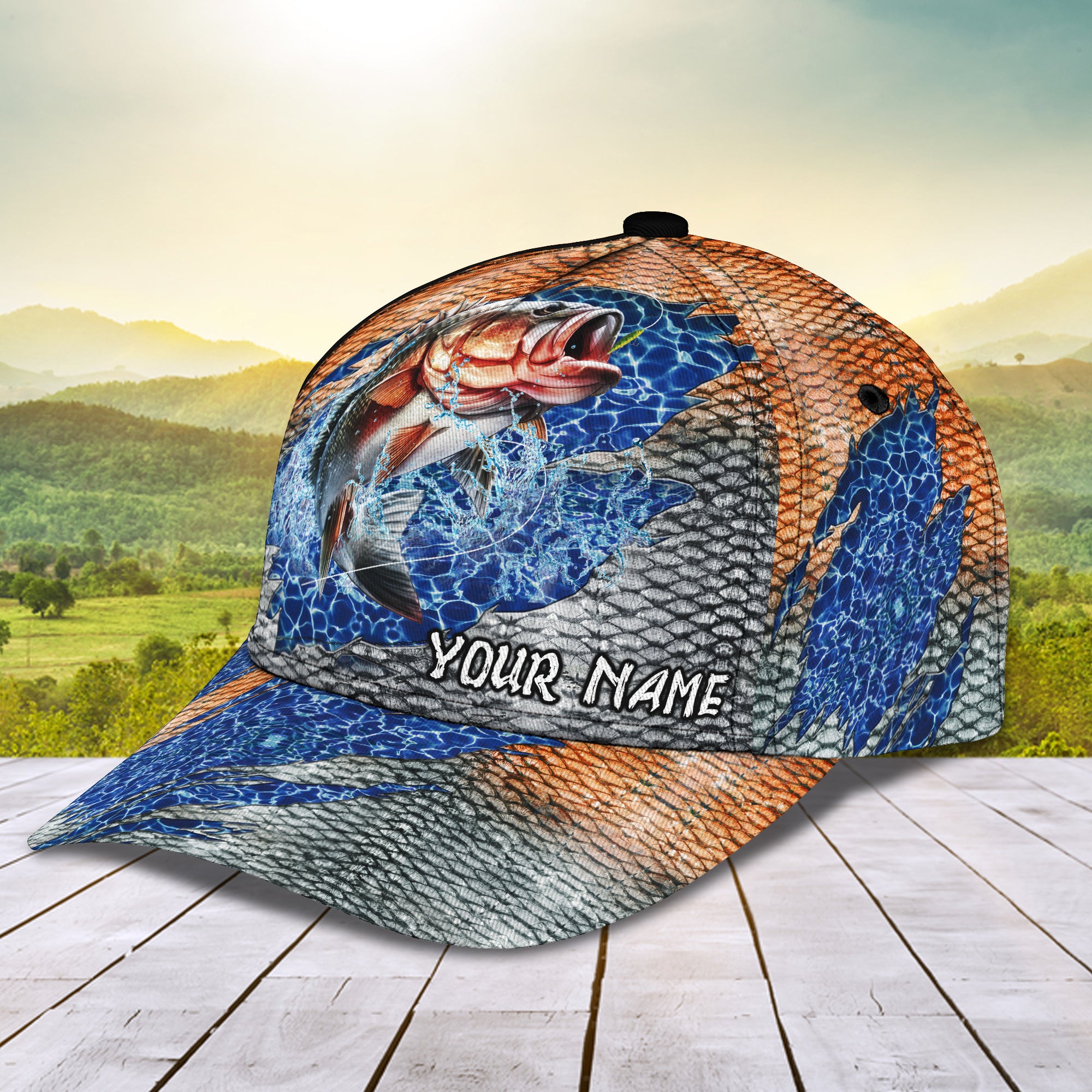 Fishing 02 - Personalized Name Cap - Pth98