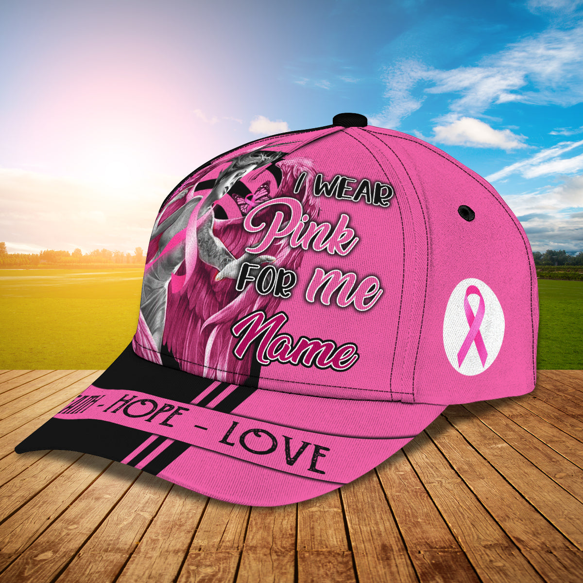 I Wear Pink For Me- Personalized Name Cap - Loop- T2k-267