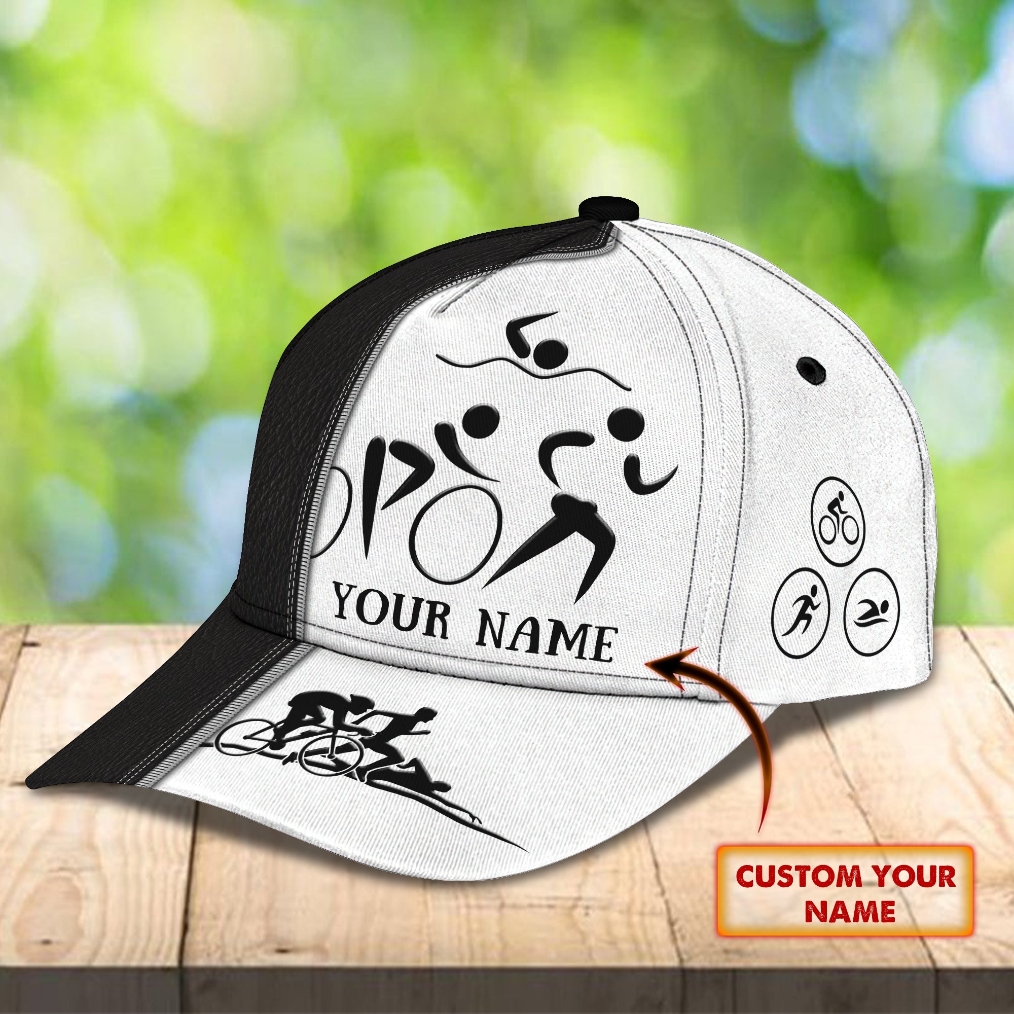 Triathlon 2 - Personalized Name Cap -  Mitru