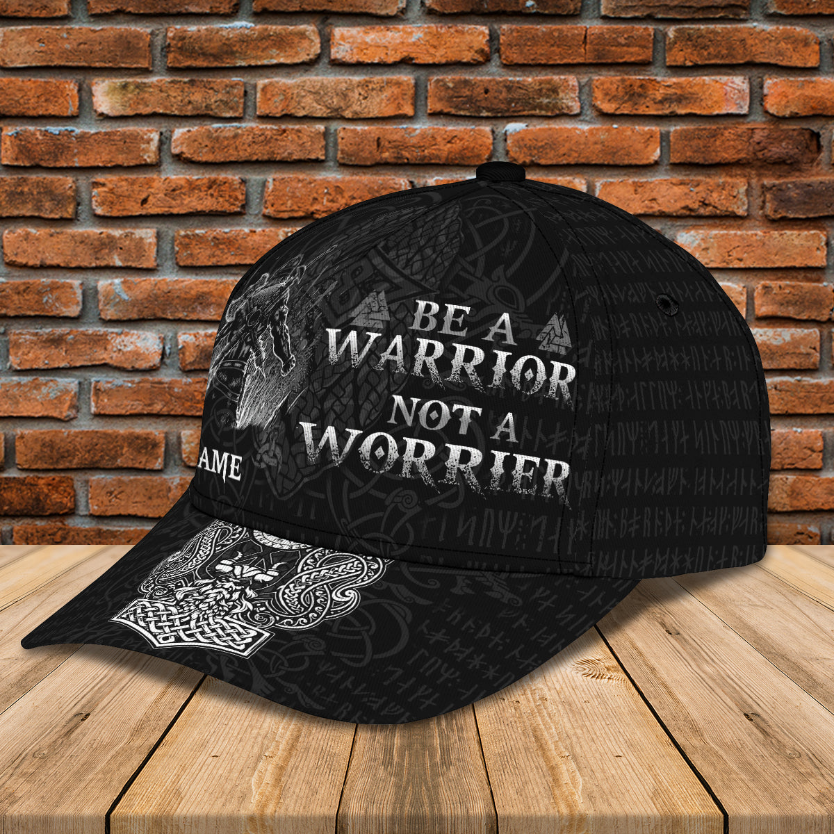 Be A Warrior Not A Worrier - Personalized Name Cap - Loop- T2k-181