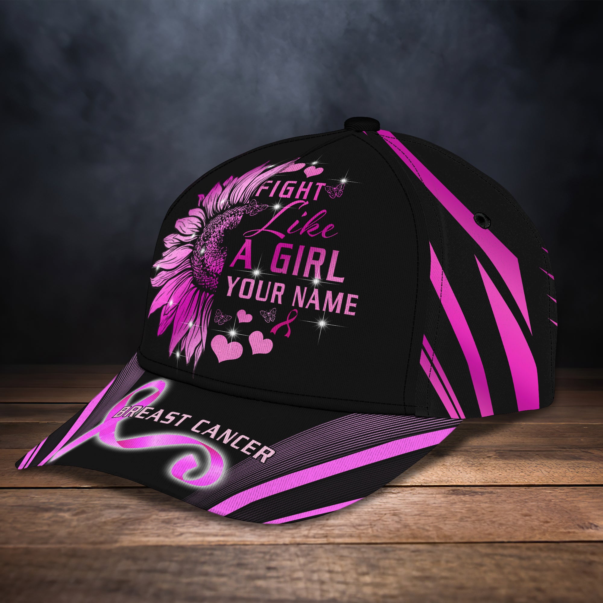 Breast Cancer - Personalized Name Cap For Breast Cancer Awareness - HN95 01