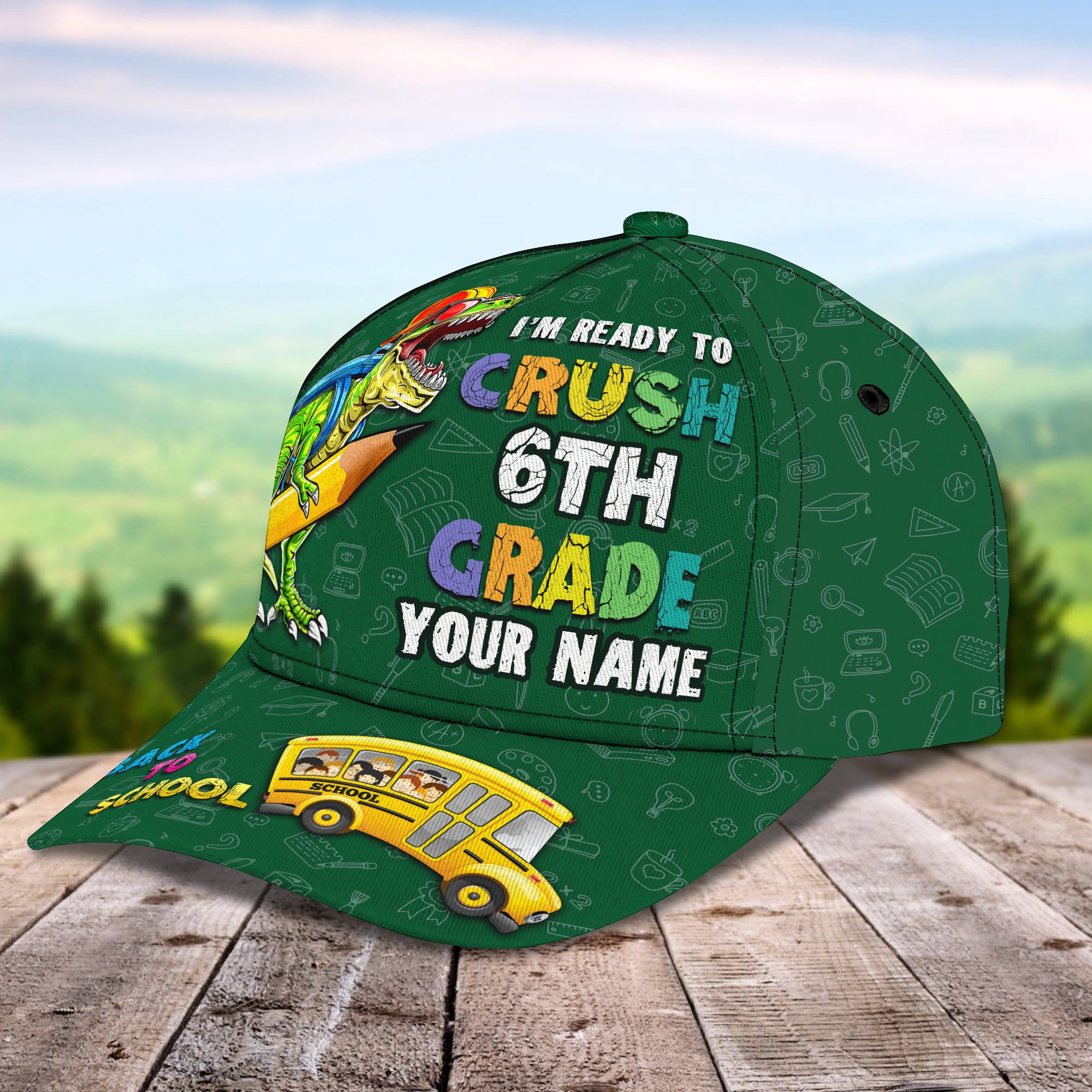 Back To School 01 - Personalized Name Cap - TD97