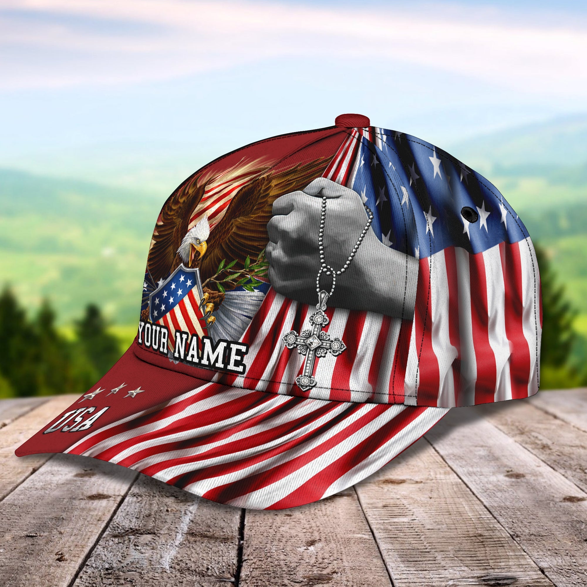 Eagle - USA - Personalized Name Cap 50 - TD96