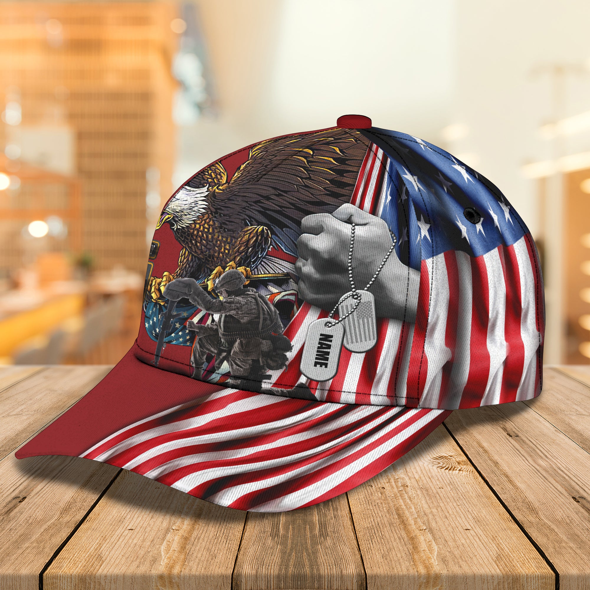 Veteran - Personalized Name Cap 90 - Bhn97