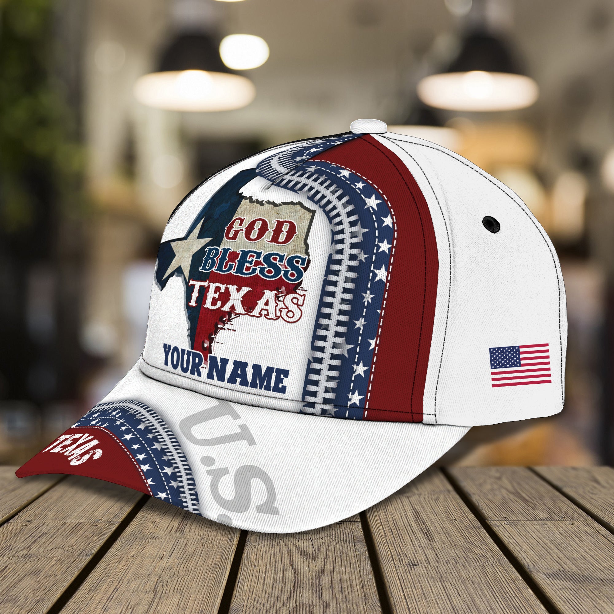 God Bless Texas - Personalized Name Cap 51 - Tad