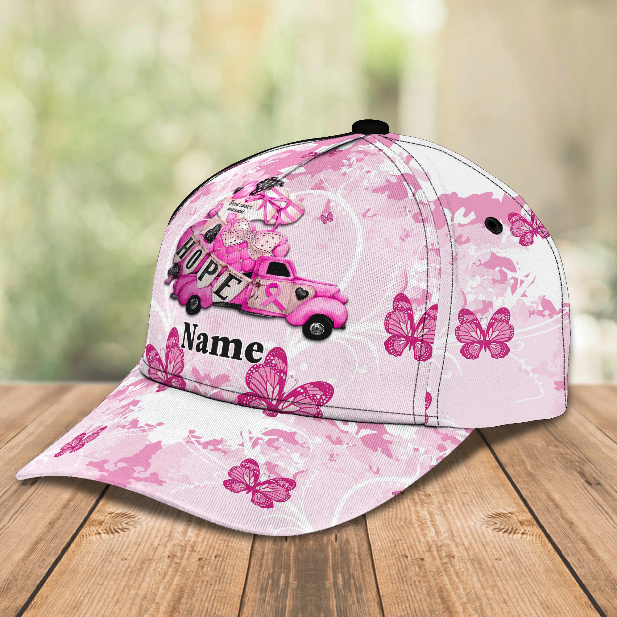 Breast Cancer Awareness - Personalized Name Cap - Loop- H9h3 - 354