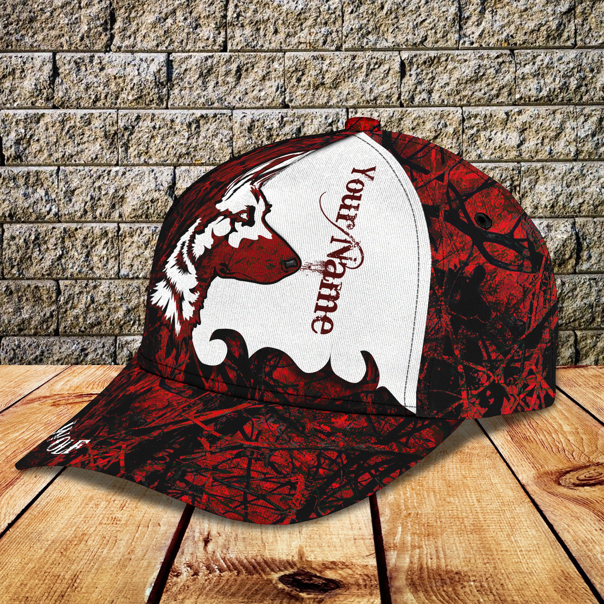 Red Wolf - Personalized Name Cap - QA99 60