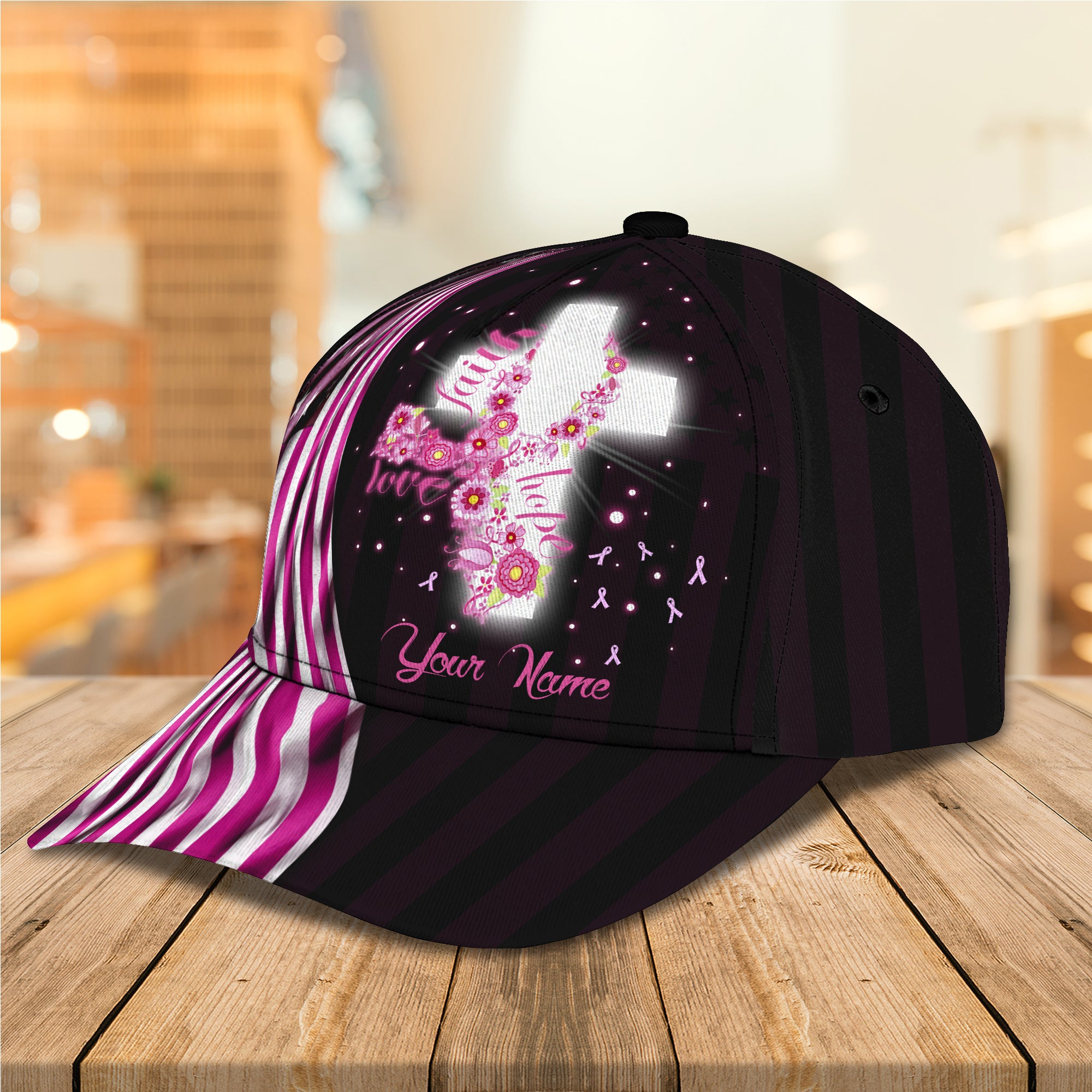 Breast Cancer Awareness - Personalized Name Cap - Nmd 58