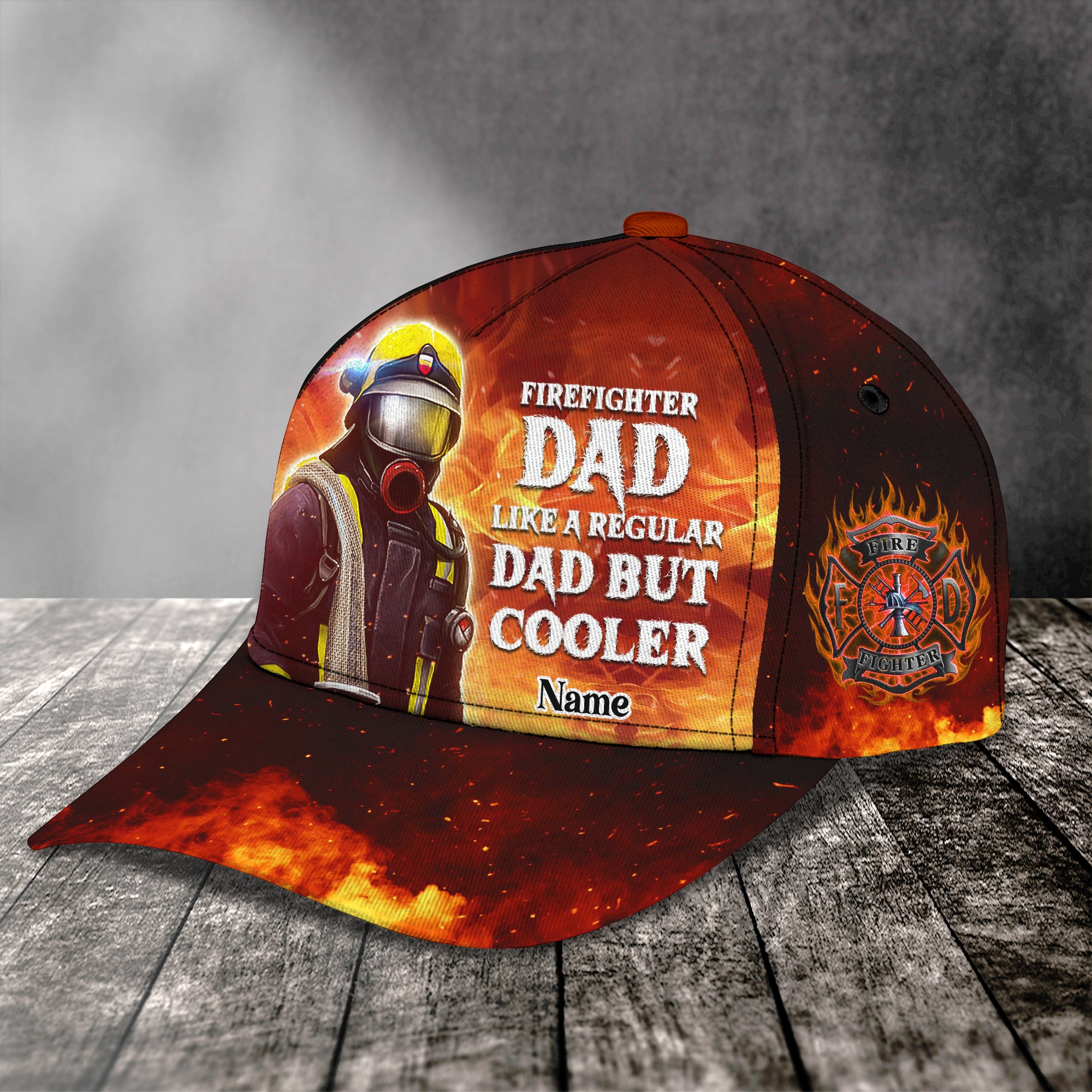 Firefighter America Mtt - Personalized Name Cap - Nt168 - Ct069