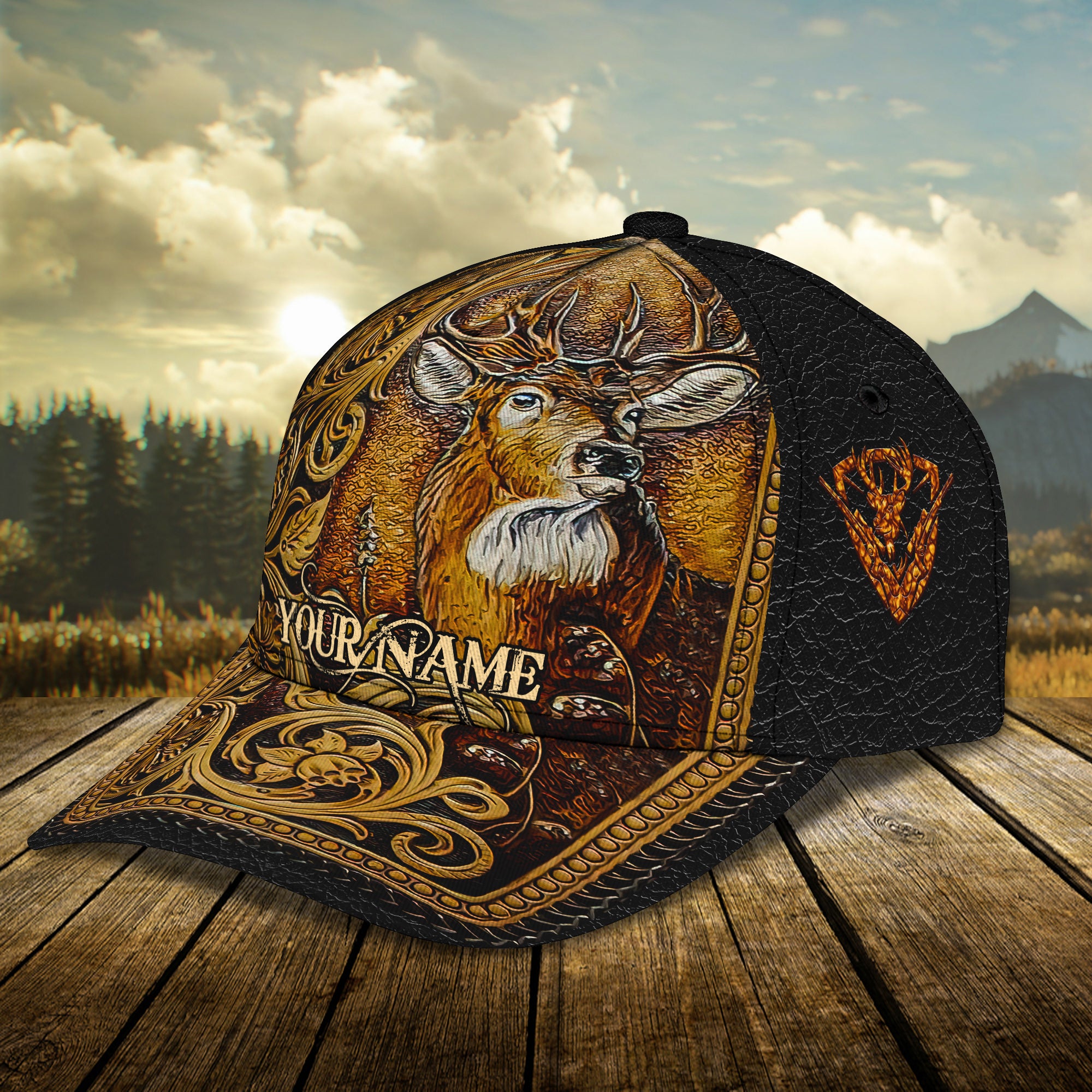 Deer Hunt - Personalized Name Cap - 751