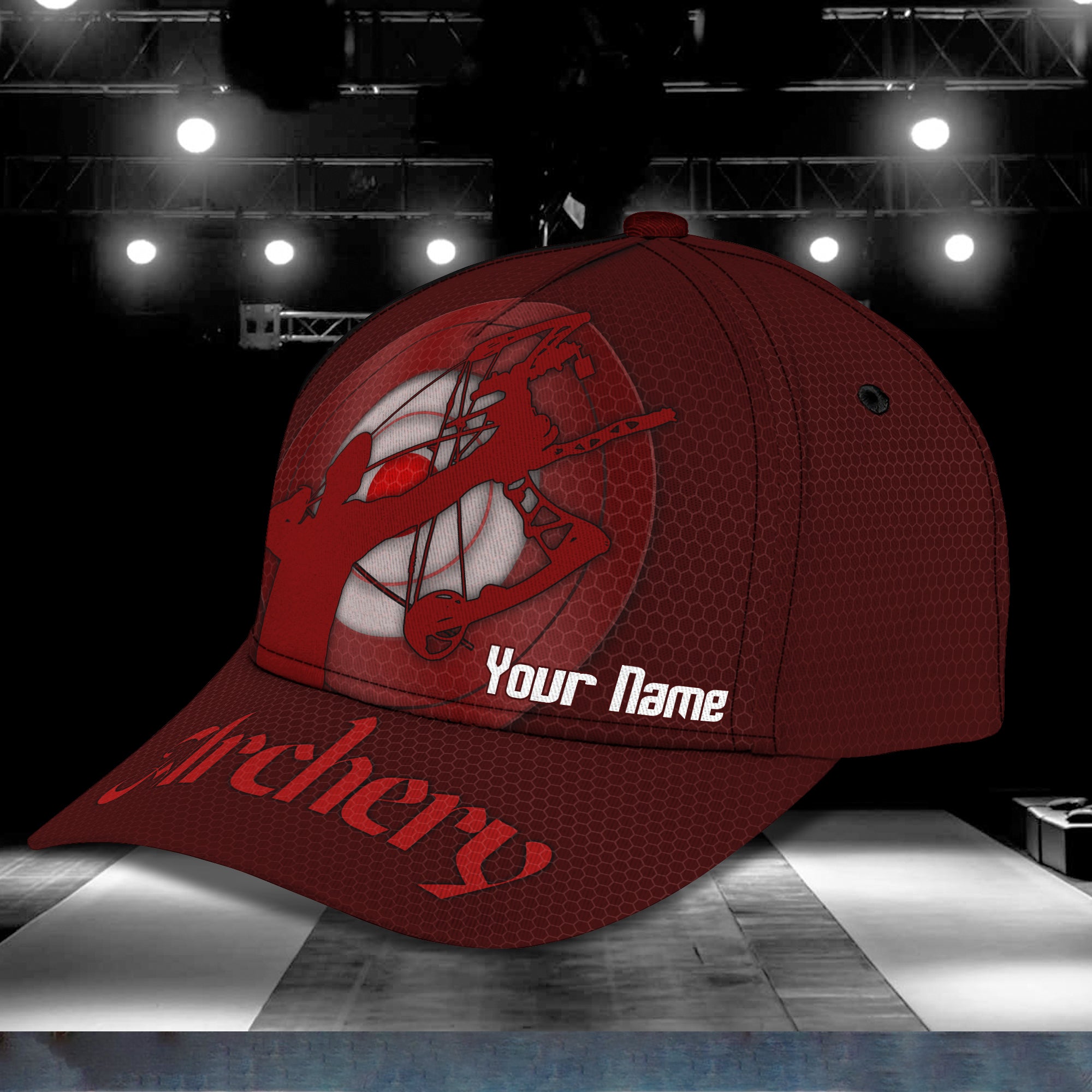 Archery Red - Personalized Name Cap 45 - Nvc97