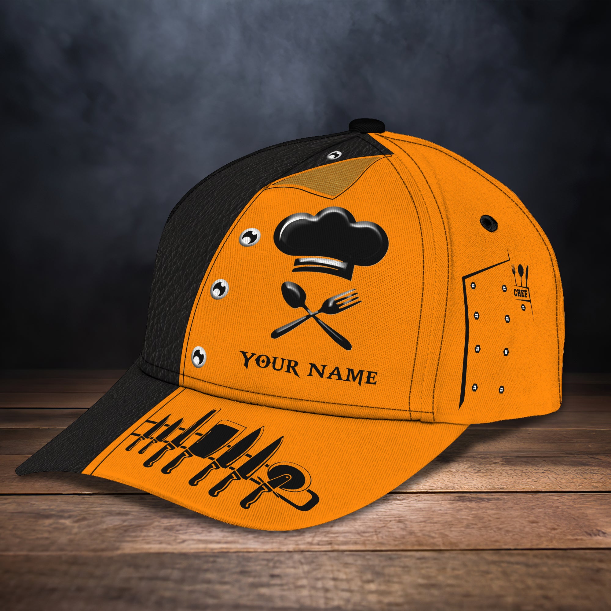 CV98 - Personalized Name Cap - Chef 04