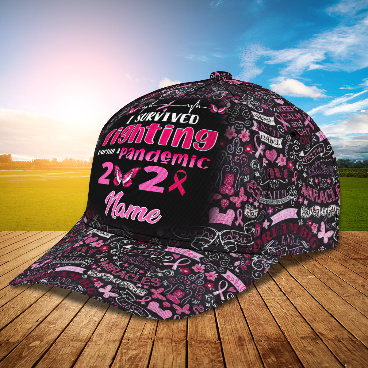 BC Awareness  - Personalized Name Cap - Loop - Vhv-cap-091