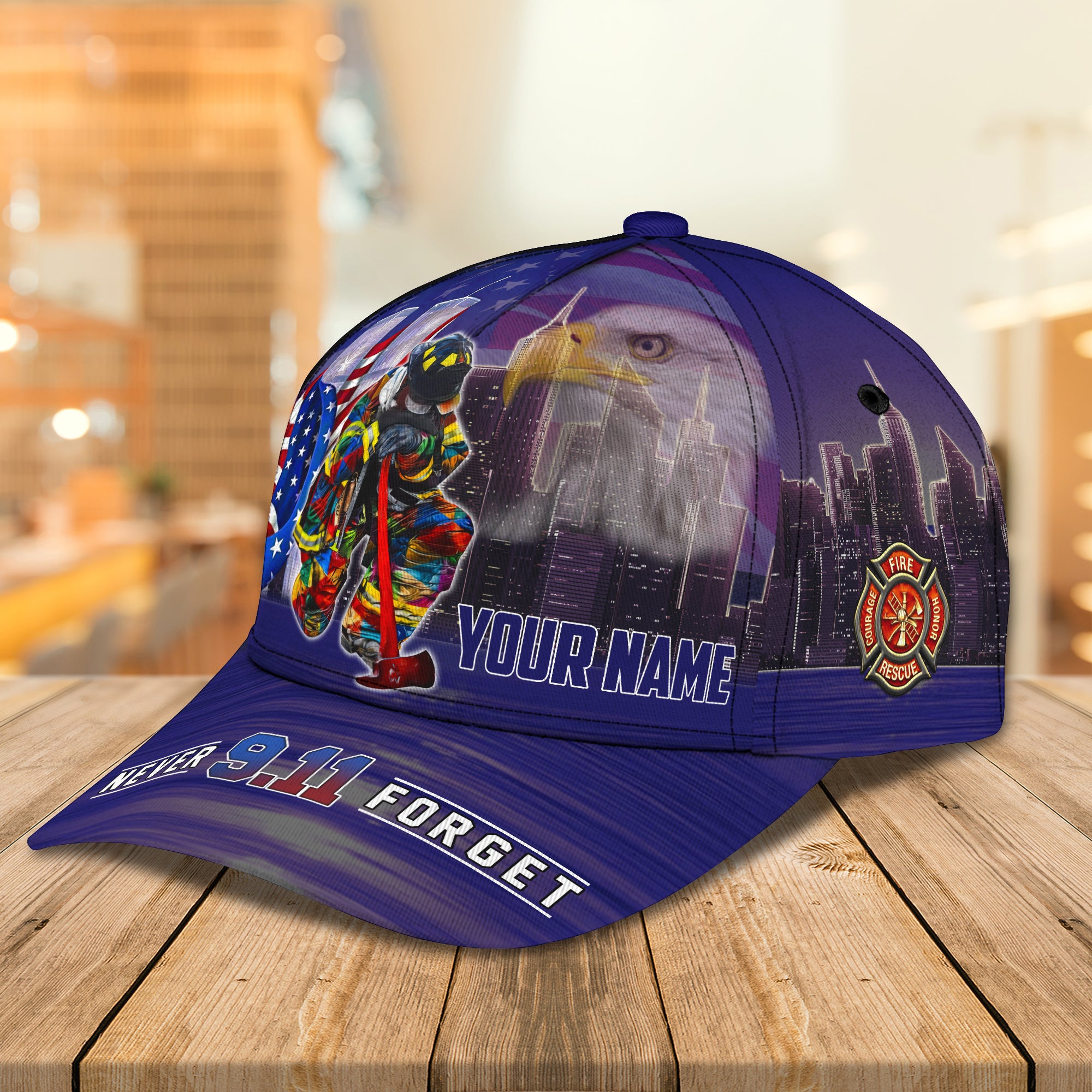 Firefighter - Personalized Name Cap 07 - CV98