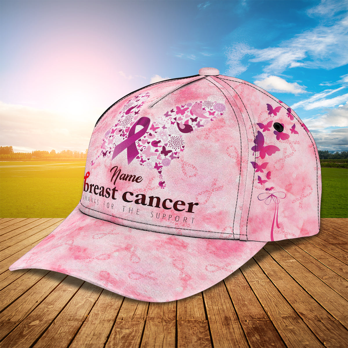 Breast Cancer - Personalized Name Cap - Dp98 - Dp324