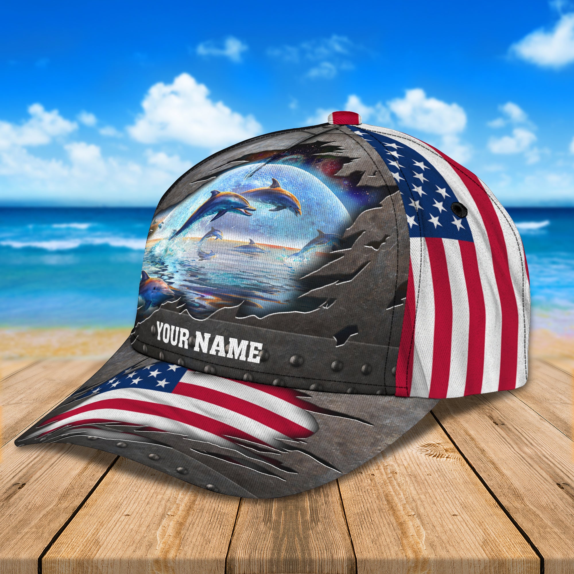 Dolphin - Personalized Name Cap - Urt96