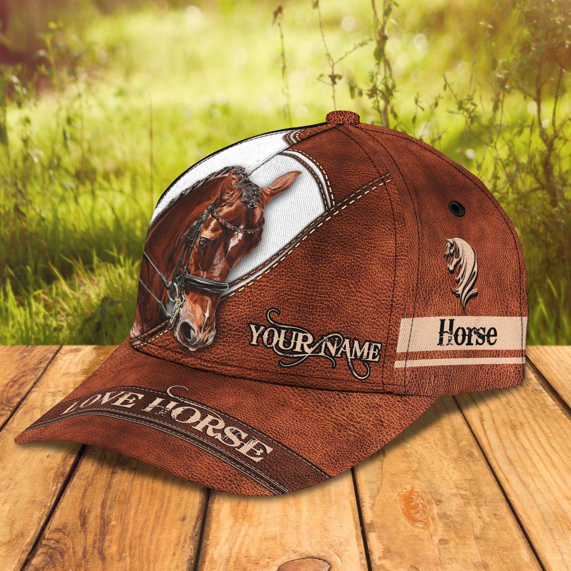Brown Horse - Personalized Name Cap 42 - Tad