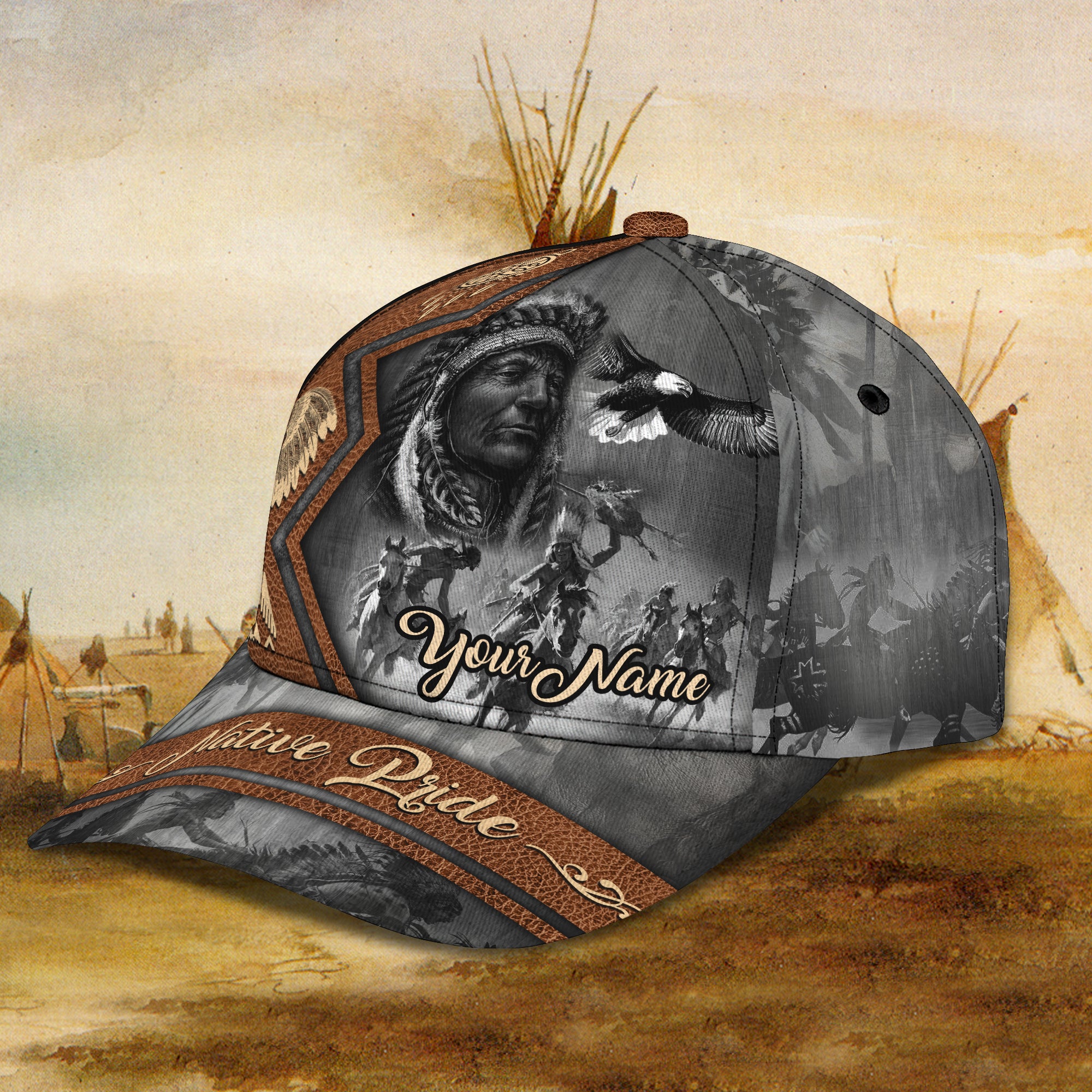 NATIVE PRIDE 01 - Personalized Name Cap - 16hb