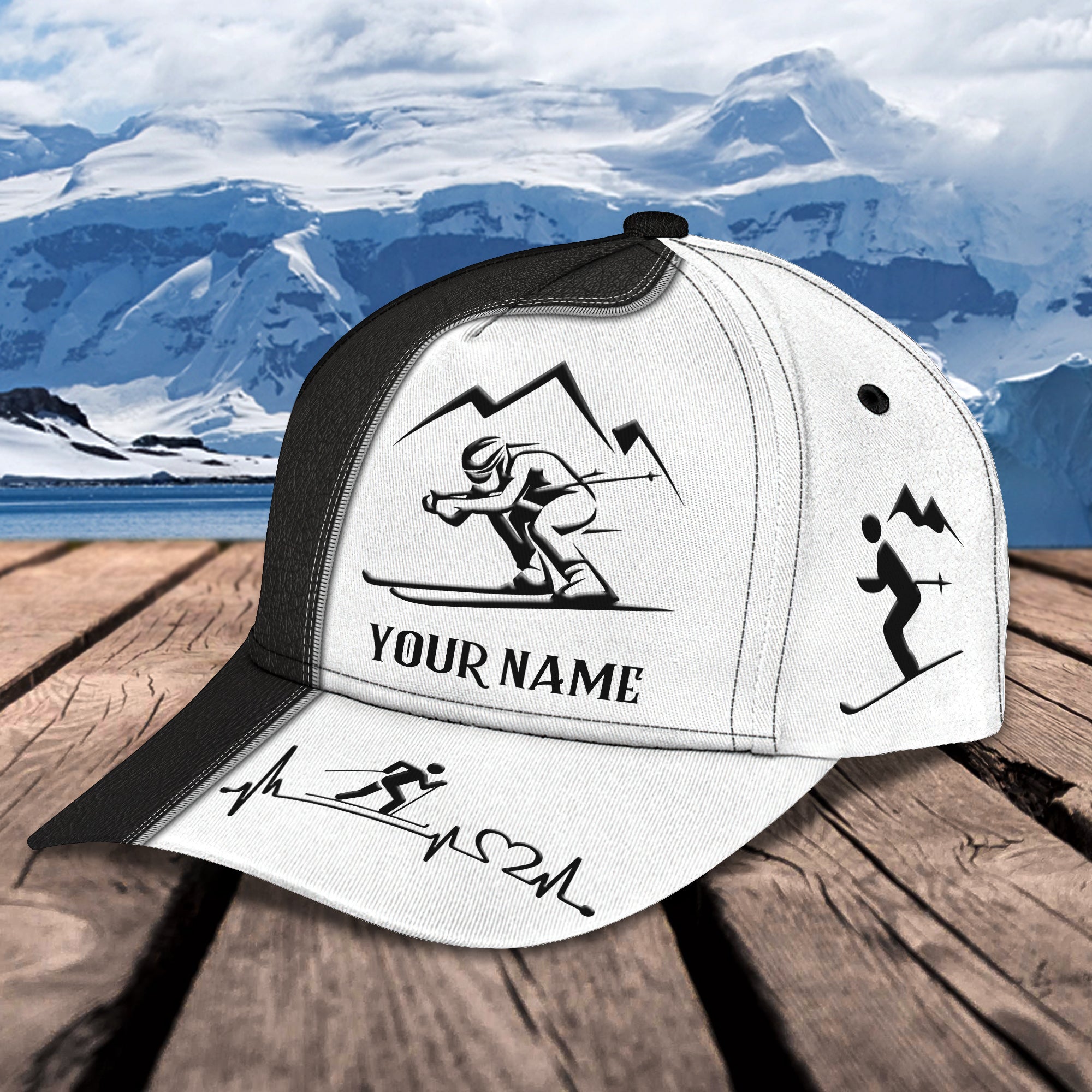 Skiing - Personalized Name Cap - Mitru