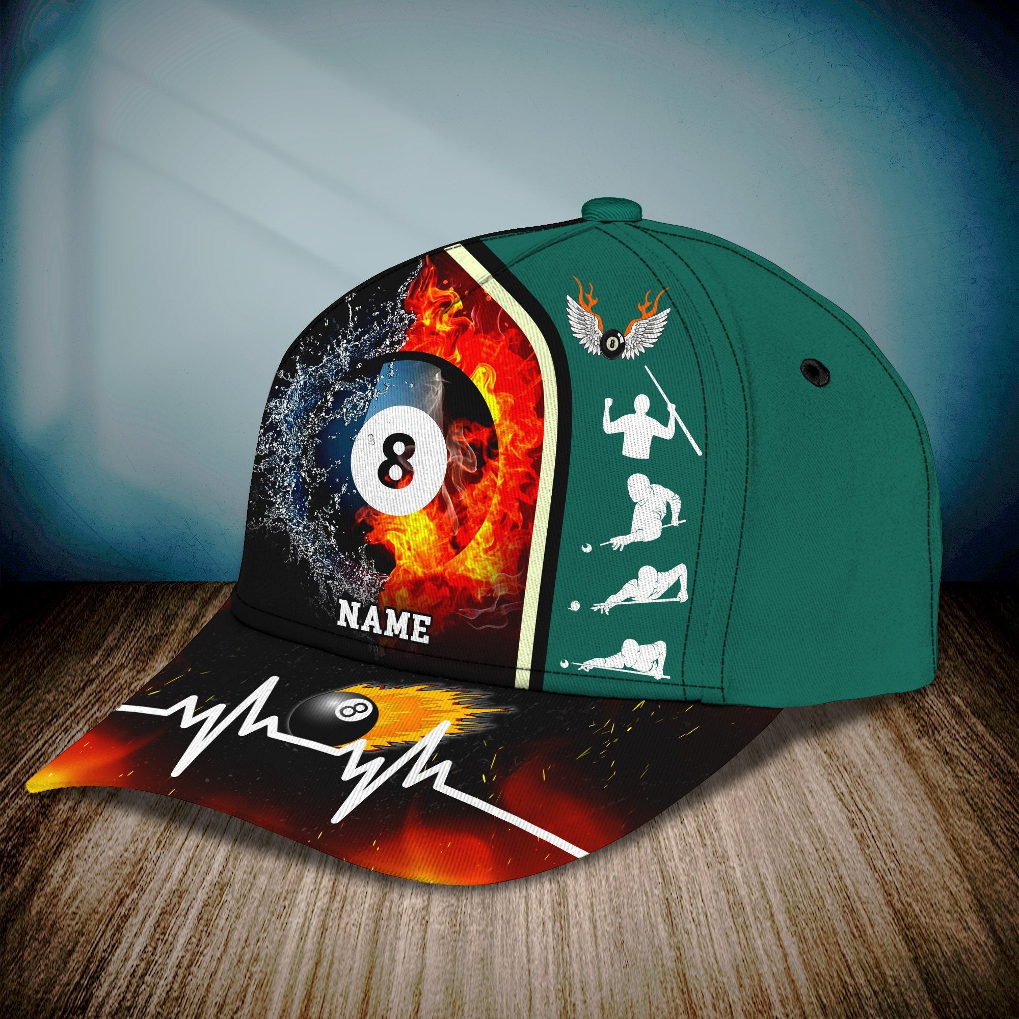 Billiard 8 Ball - Personalized Name Cap - QB95