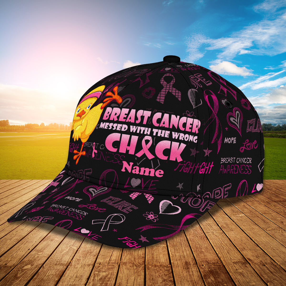 Breast Cancer Awareness - Personalized Name Cap - h2k-h15