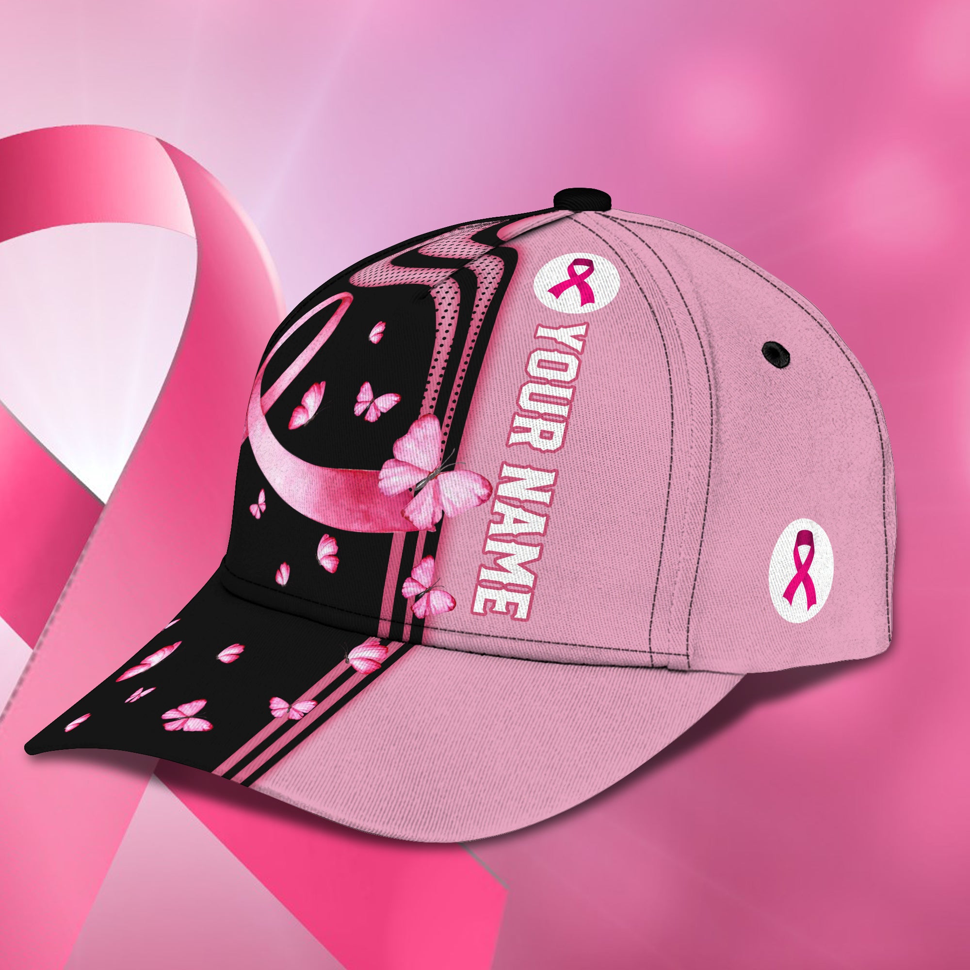 Believe-Breast Cancer Awareness - Personalized Name Cap - Lta98-57