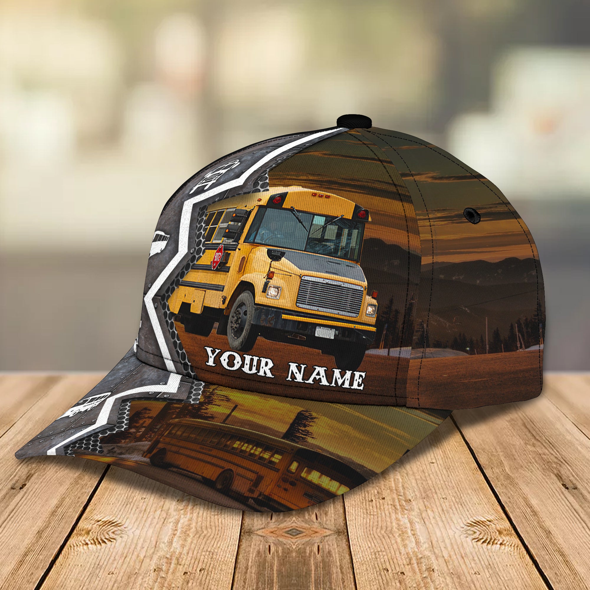 Bus Driver 01 - Personalized Name Cap