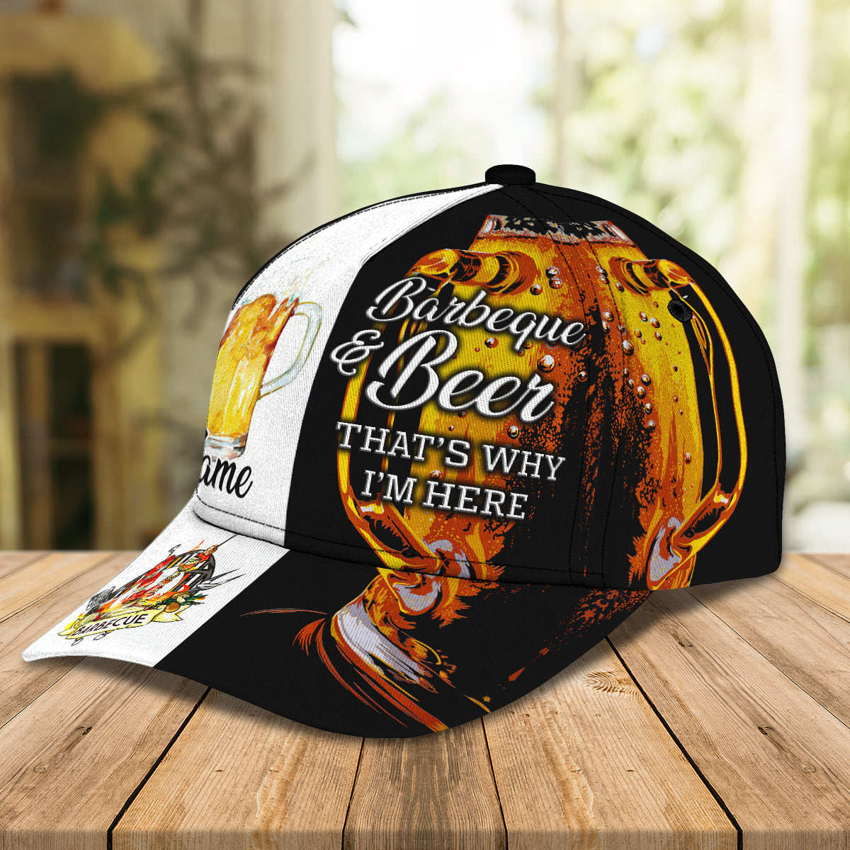 Babecue And Beer- Personalized Name Cap - Loop- T2k-264