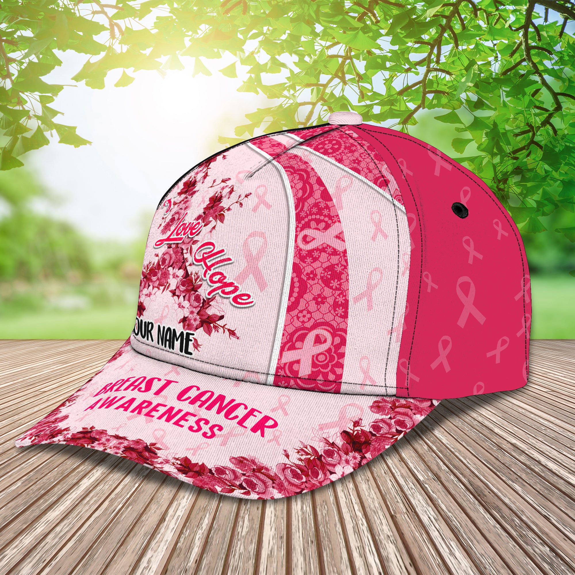 Breast Cancer Awareness - Personalized Name Cap - Ntp-279