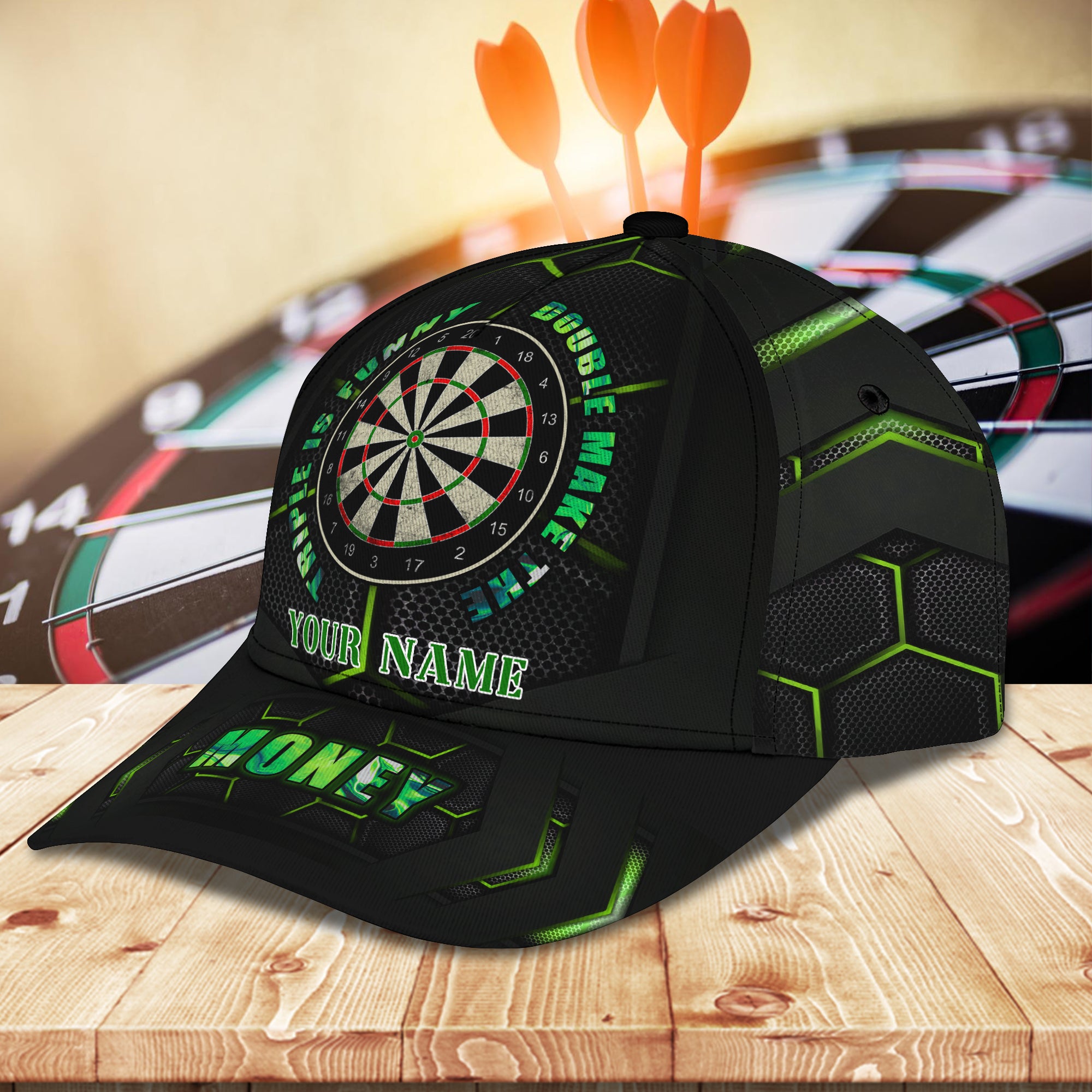 Darts Green - Personalized Name Cap 02