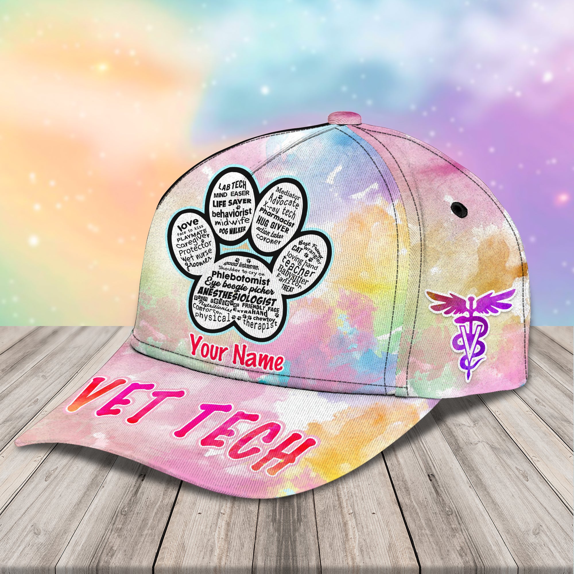 Vet Tech 1 - Personalized Name Cap - Loop - Vhv-cap-053