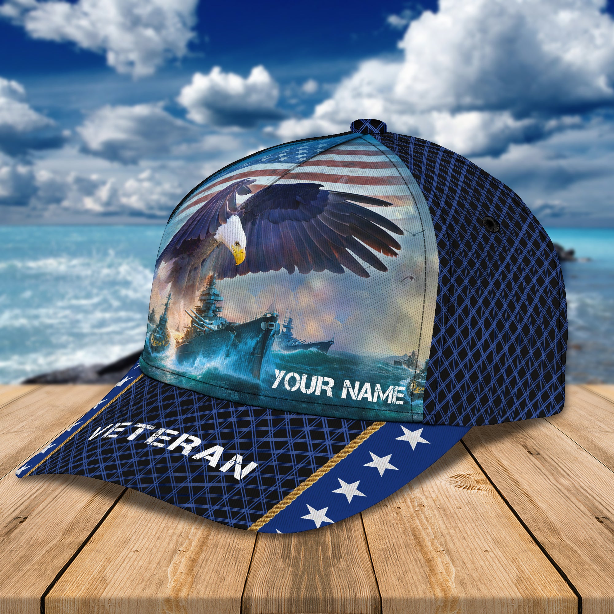 ATM2K - Personalized Name Cap01 - VETERAN Navy