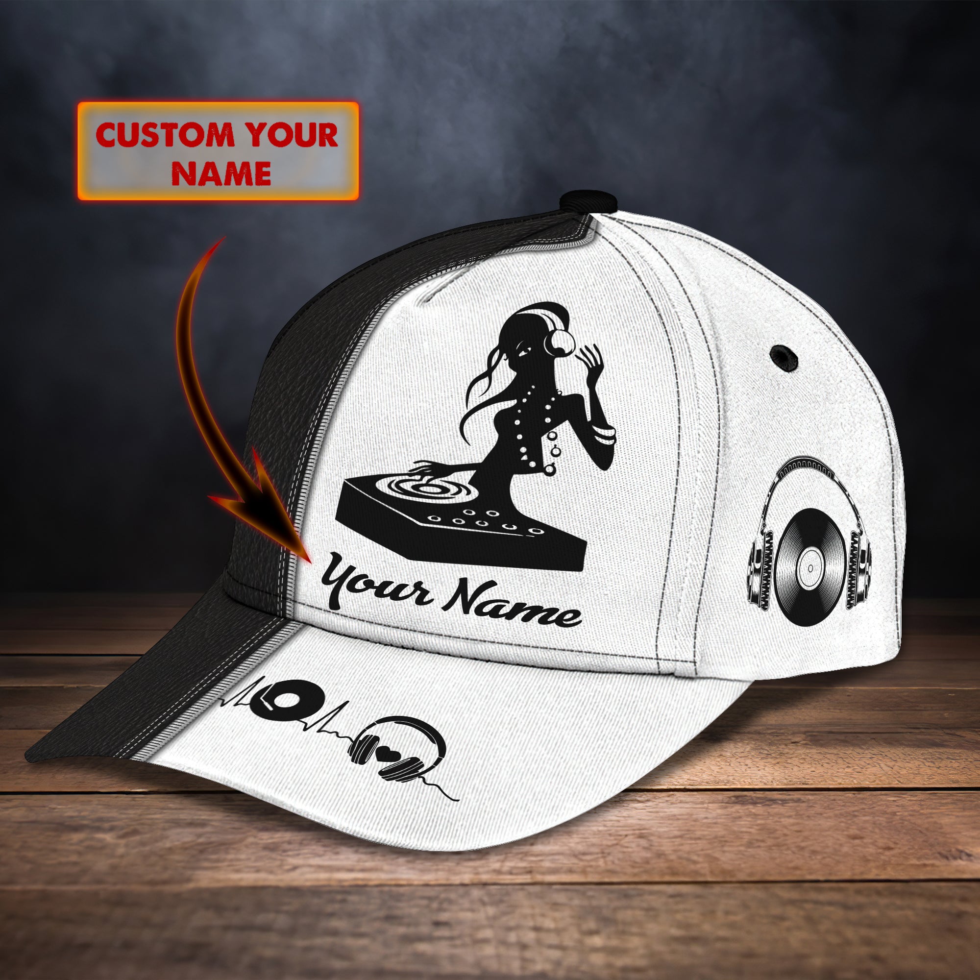 DJ Girl - Personalized Name Cap 36