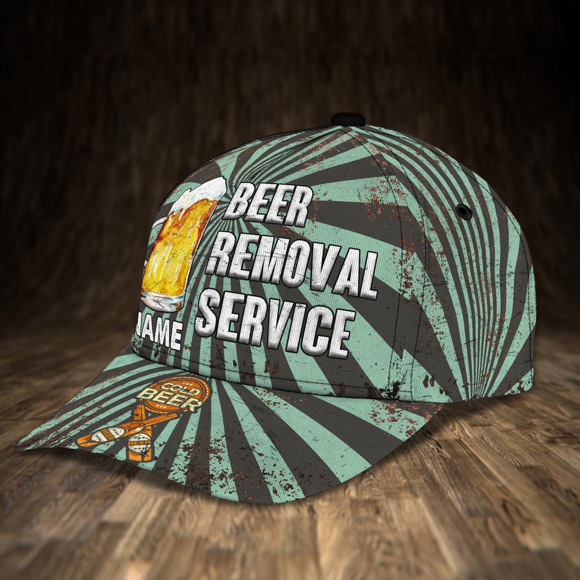 Beer Removal Service- Personalized Name Cap - Loop- T2k-266
