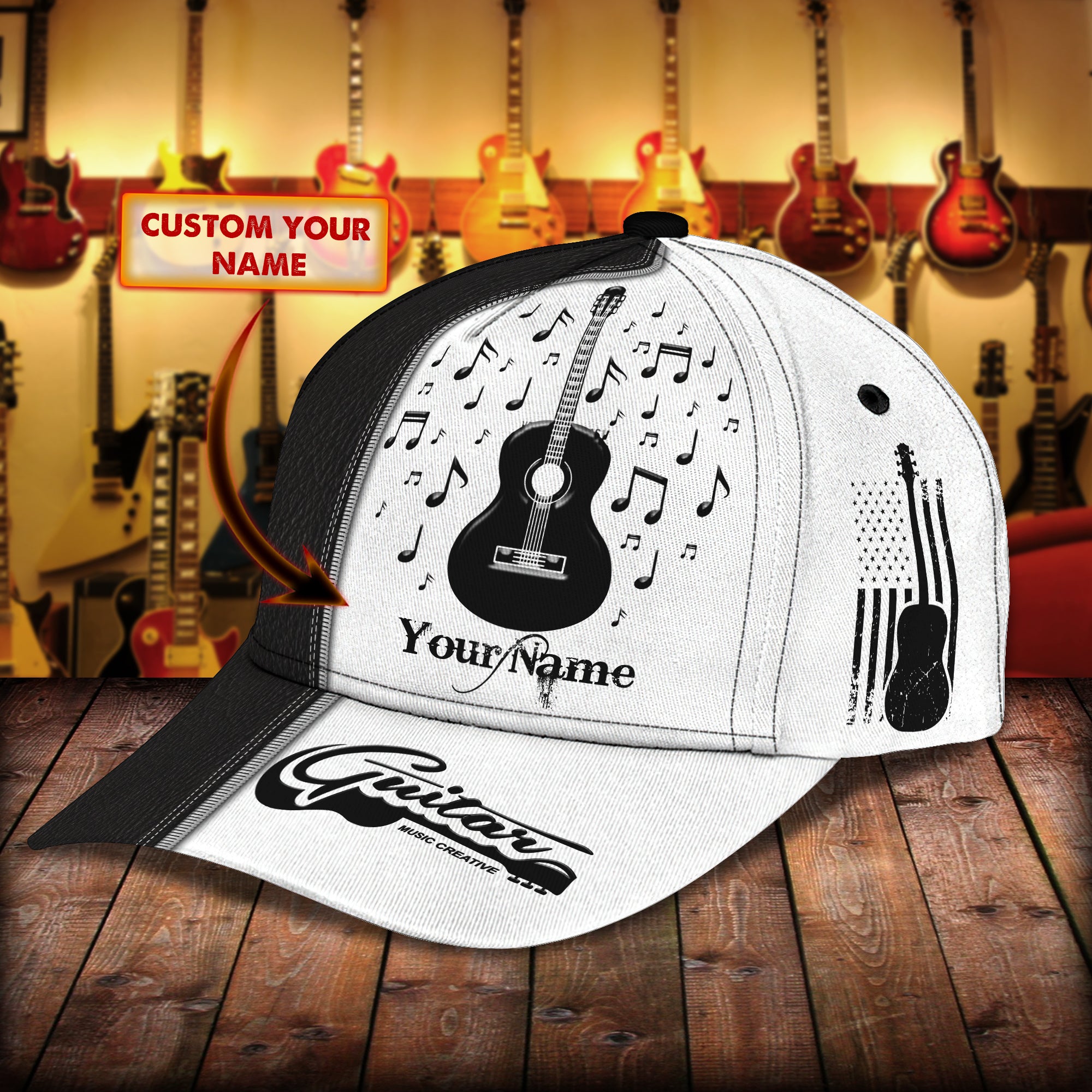 GUITAR CAP3 - Personalized Name Cap - BY97