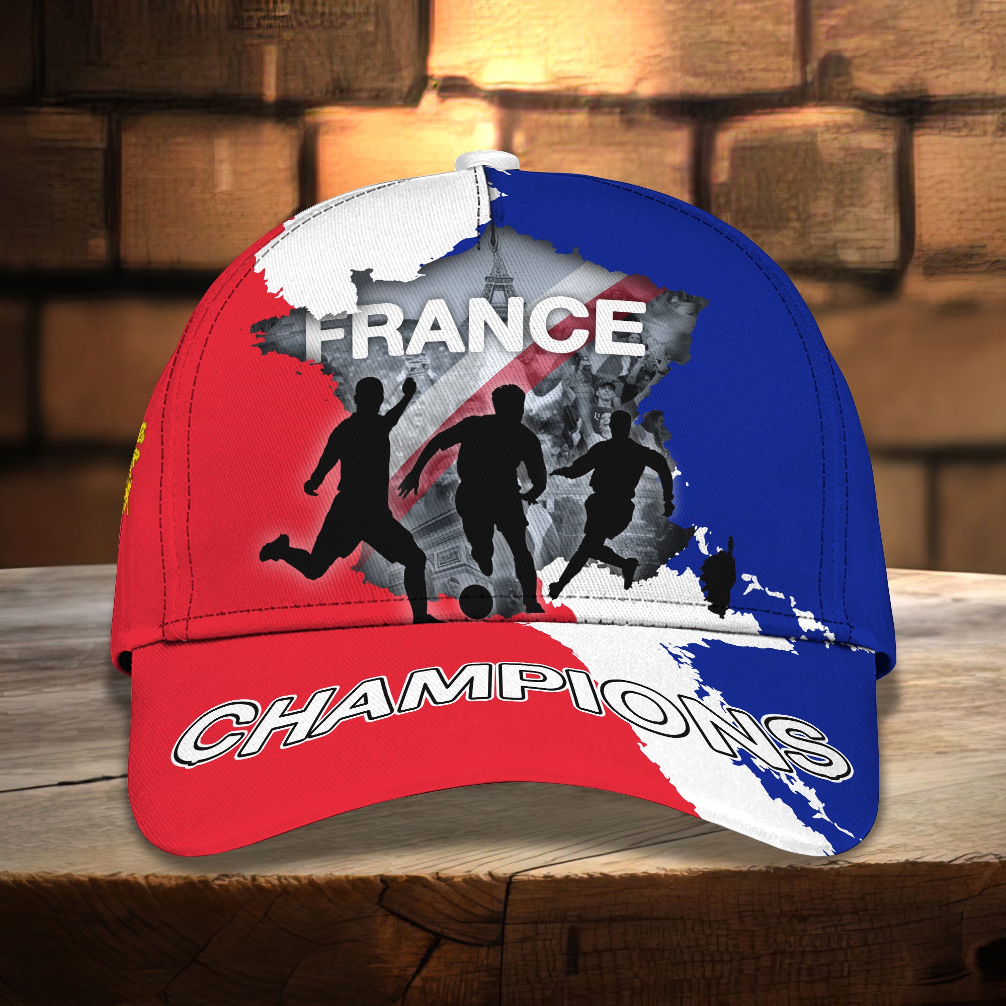 France 3D Design Cap Full Print Hat Gift For French Football Fans