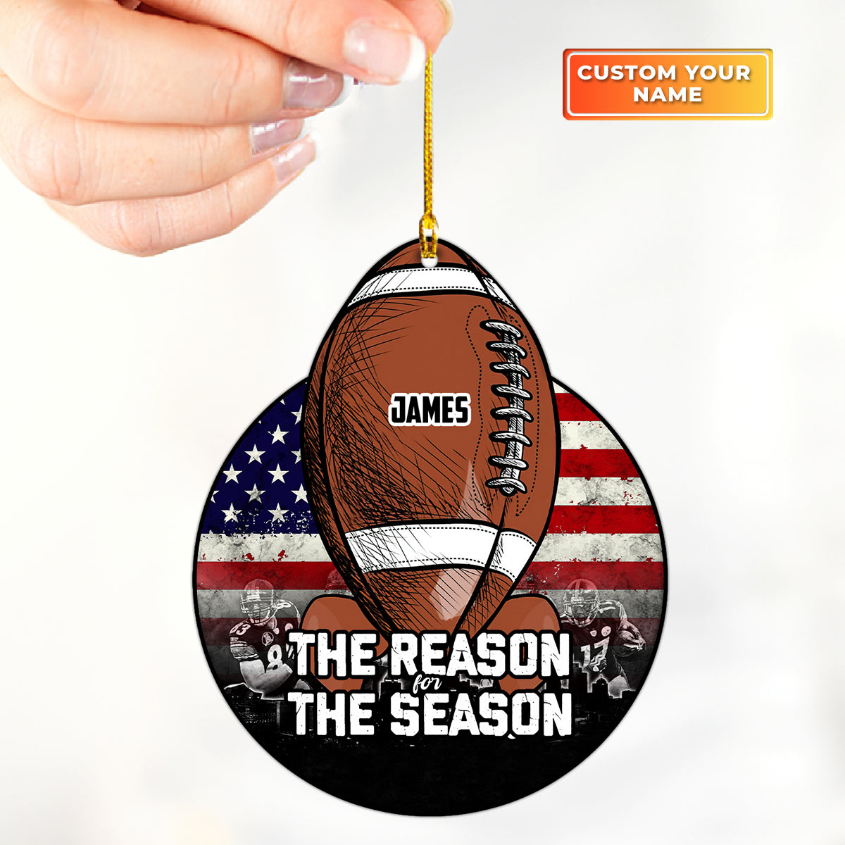 Custom Shape Ornament The Reason For The Season American Football Gift For Thanks Giving Home Decor