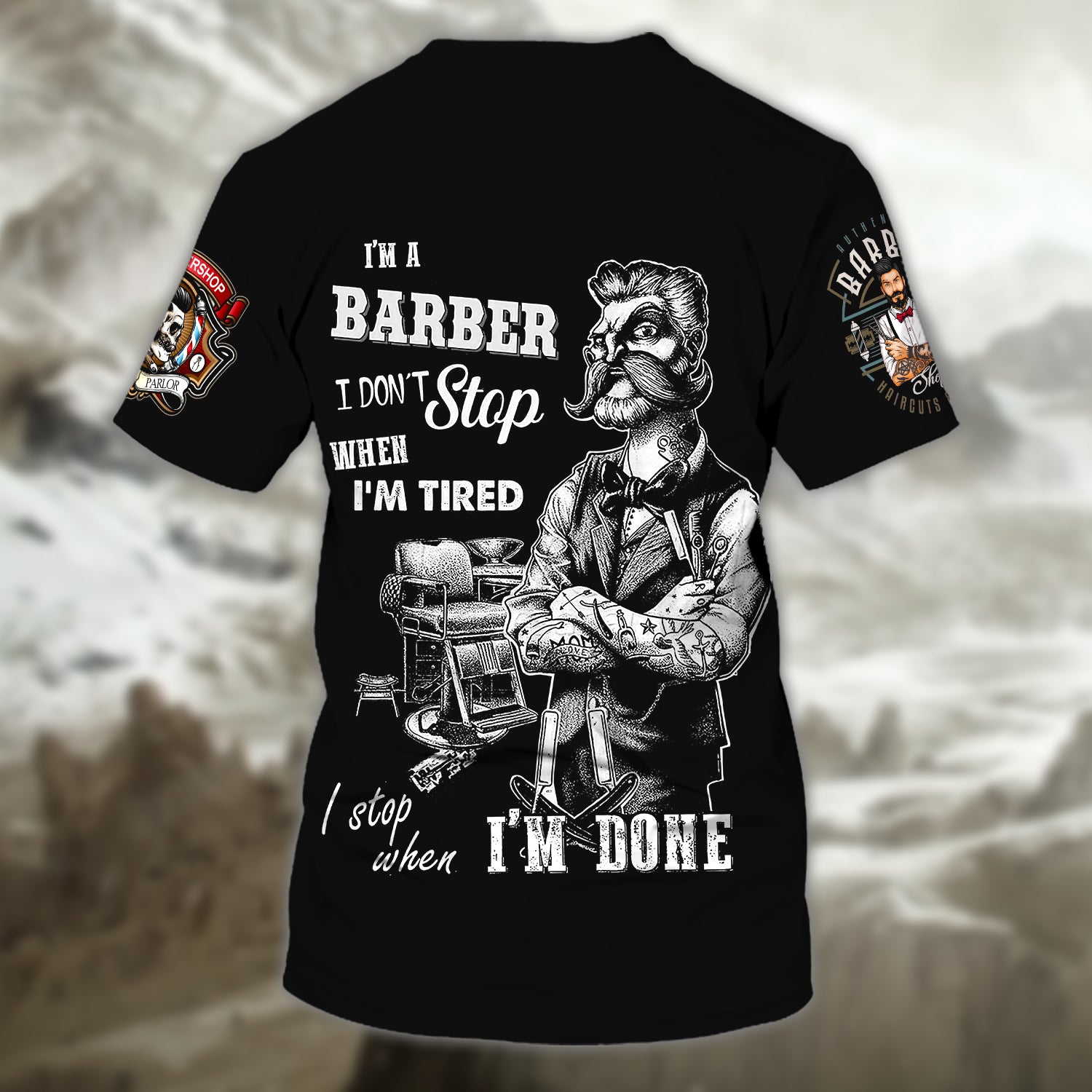 Barber Personalized Name 3D Tshirt 09