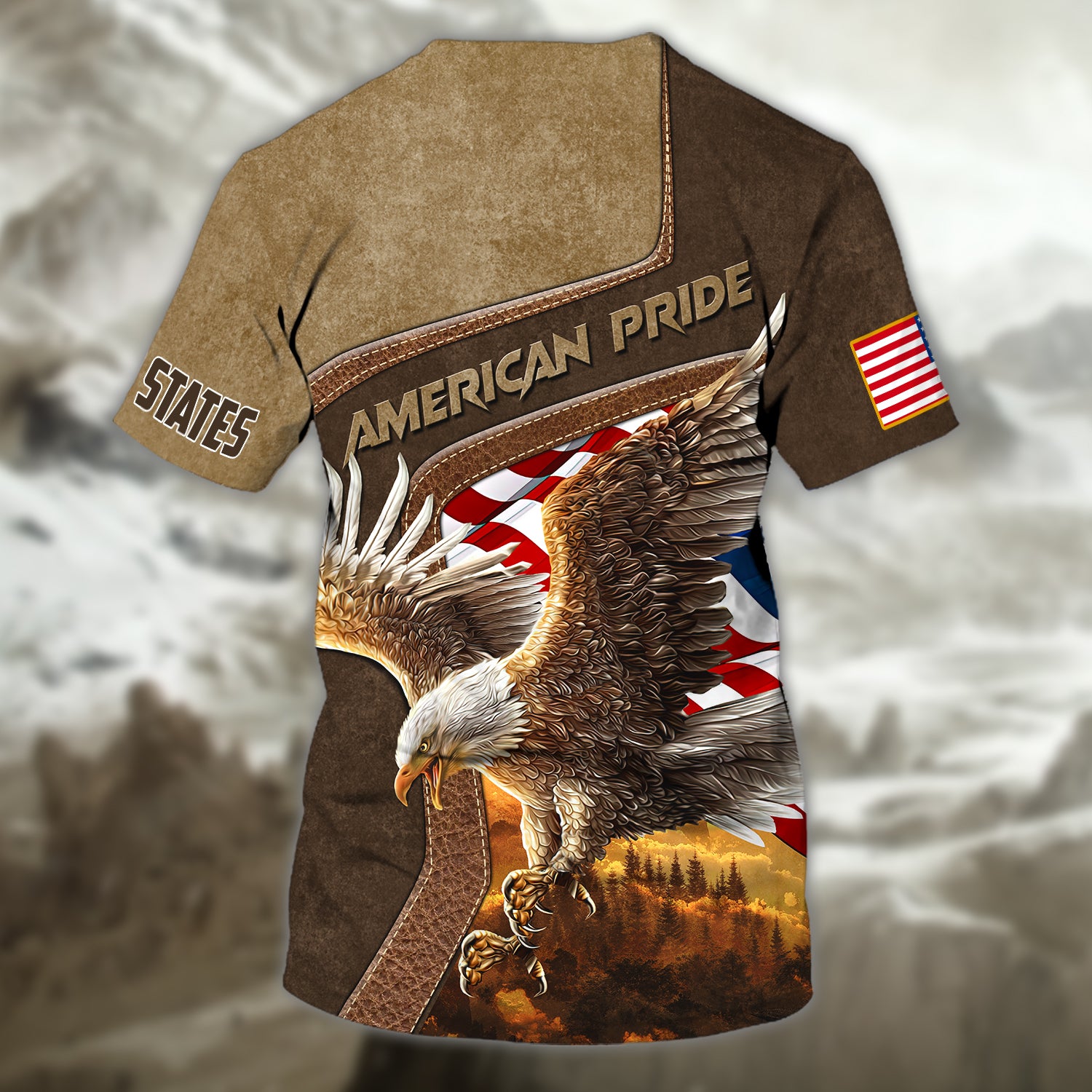 American Pride Eagle 3D Tshirt 12