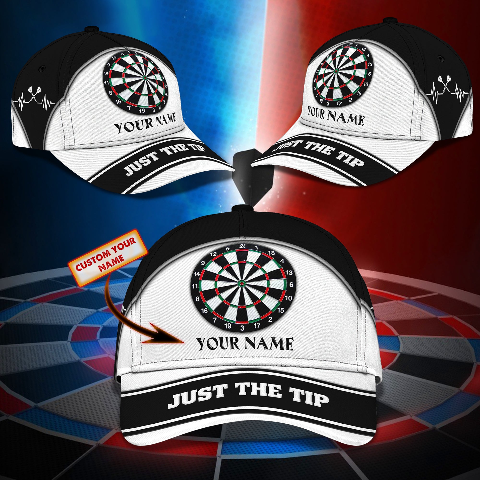 Darts - Personalized Name Cap